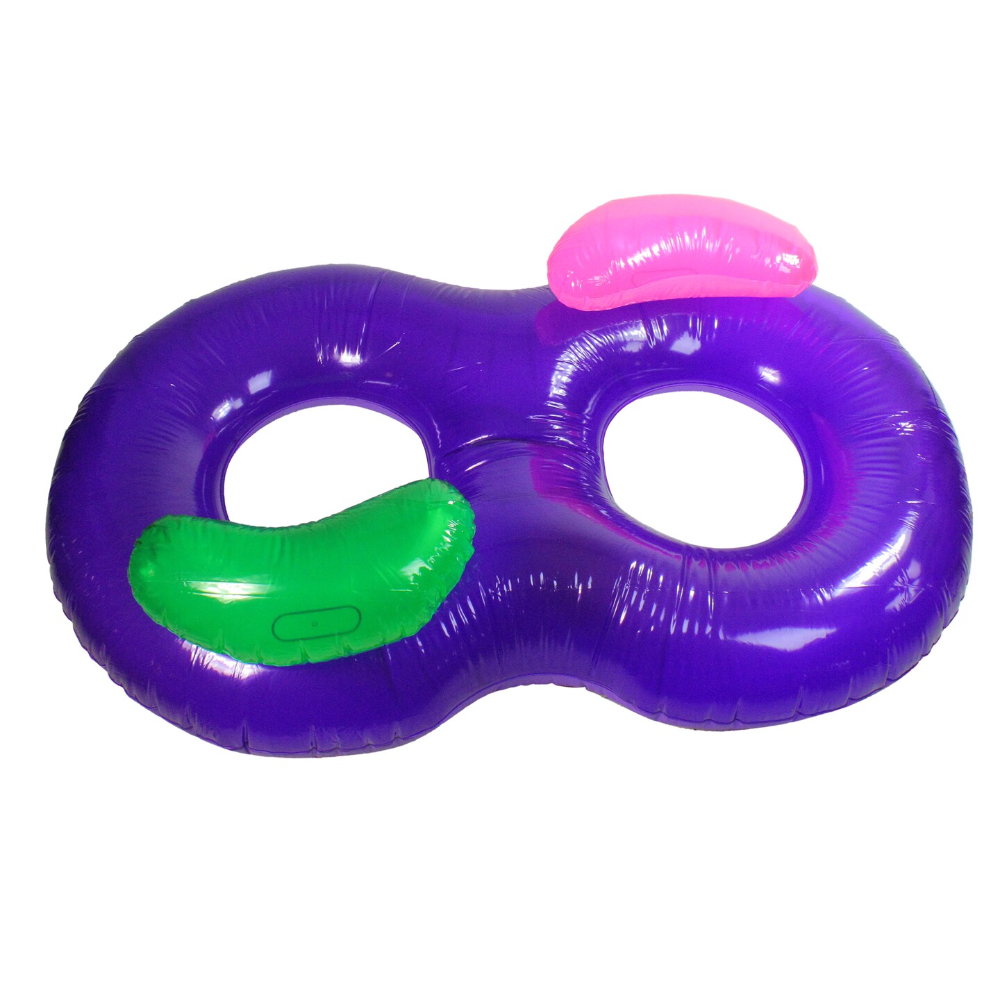 Swim Central 76&#x22; Inflatable Purple Side By Side Swimming Pool Lounger Raft