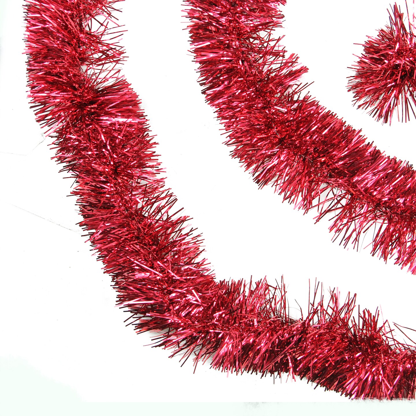 Northlight Commercial Christmas Foil Tinsel Garland - 50&#x27; x 4&#x22; - Red - Unlit