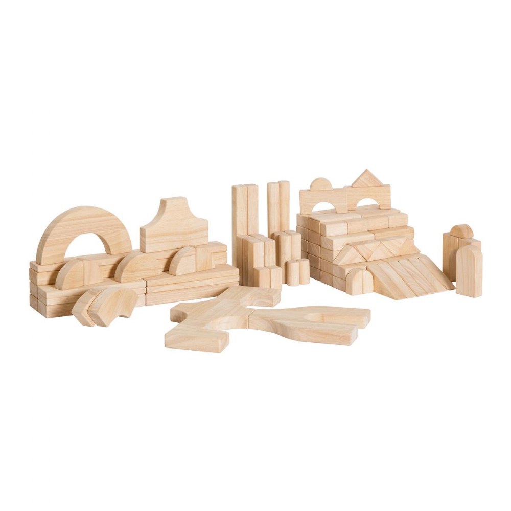 Kaplan Early Learning Company Unit Blocks Classroom Set I - 107 pieces in 28 shapes