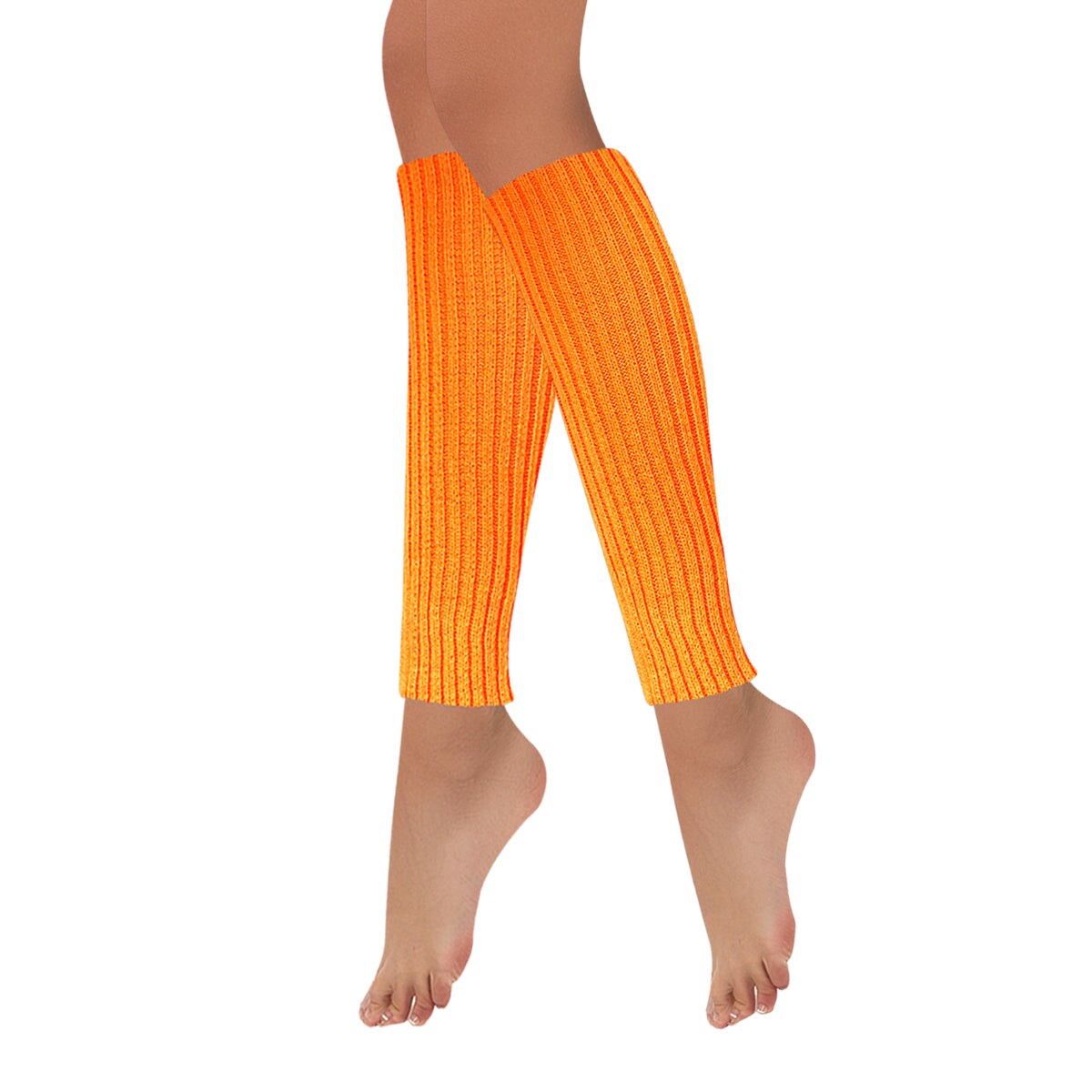 Wrapables 80's Style Neon Fluorescent Ribbed Leg Warmers