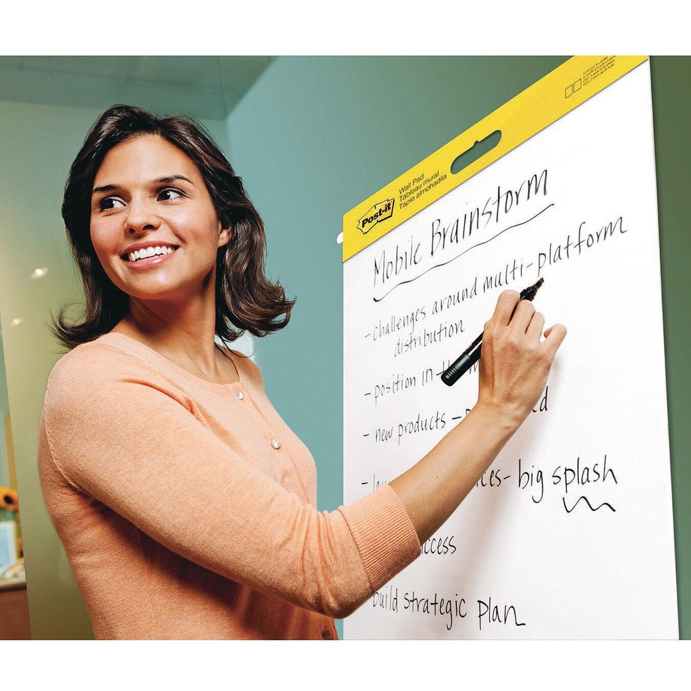 Post It&#xAE; Self Stick Unruled Wall Pads, 20&#x201D; x 23&#x201D; (Pack of 2)