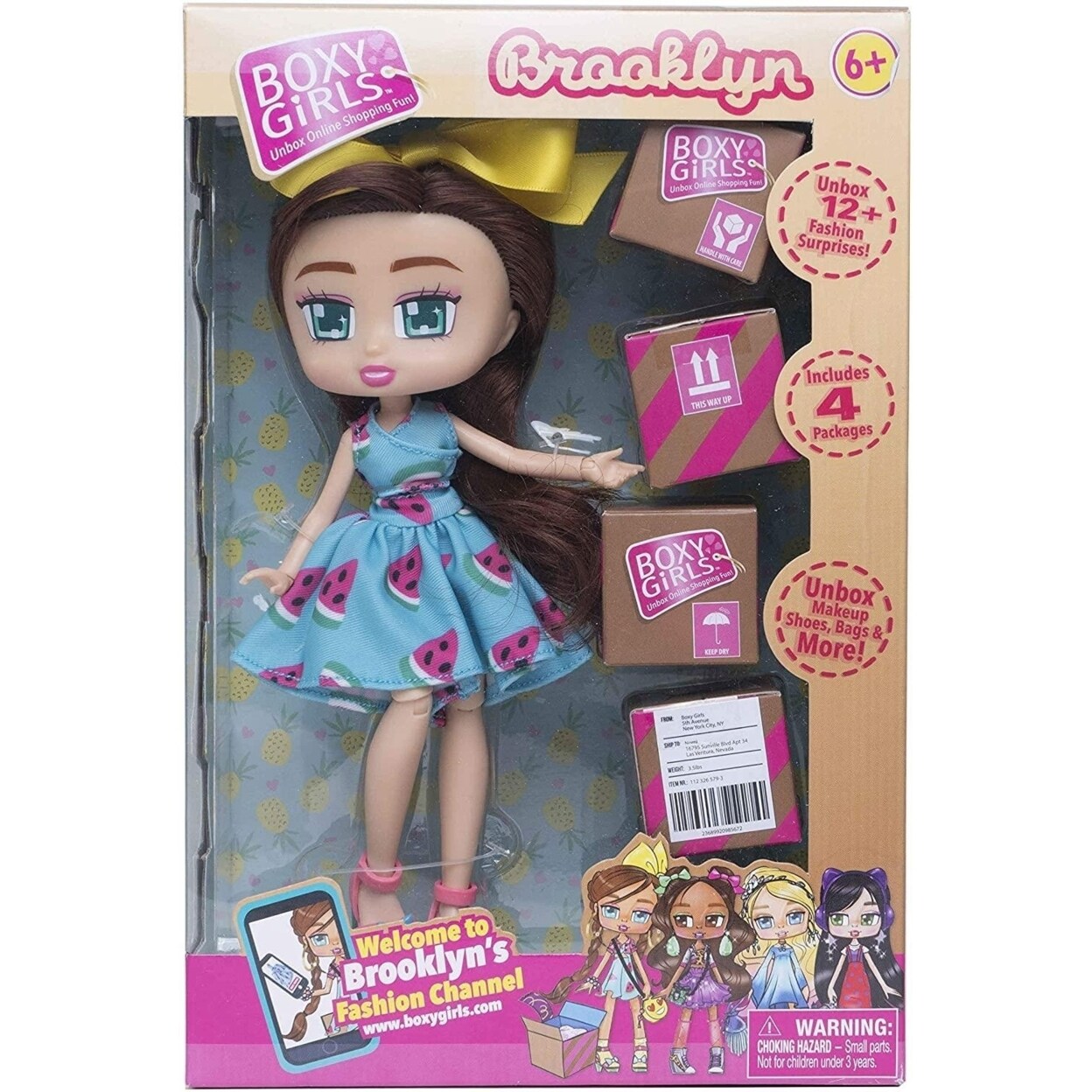 Jay at Play Boxy Girls Brooklyn Unique Personality Doll Green Eyed Dress
