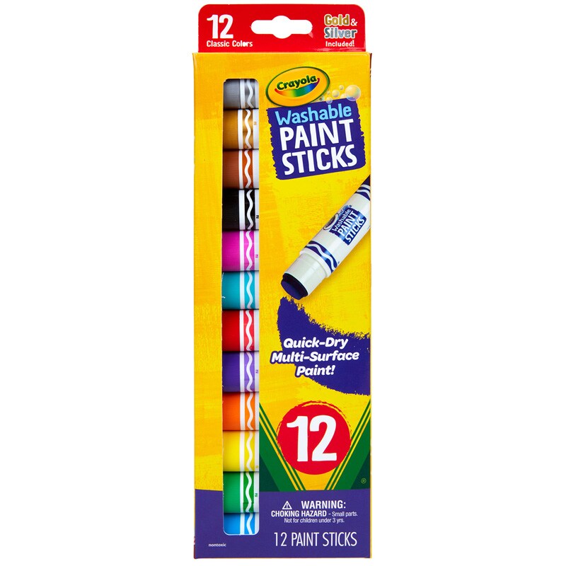 12ct Washable Paint Sticks