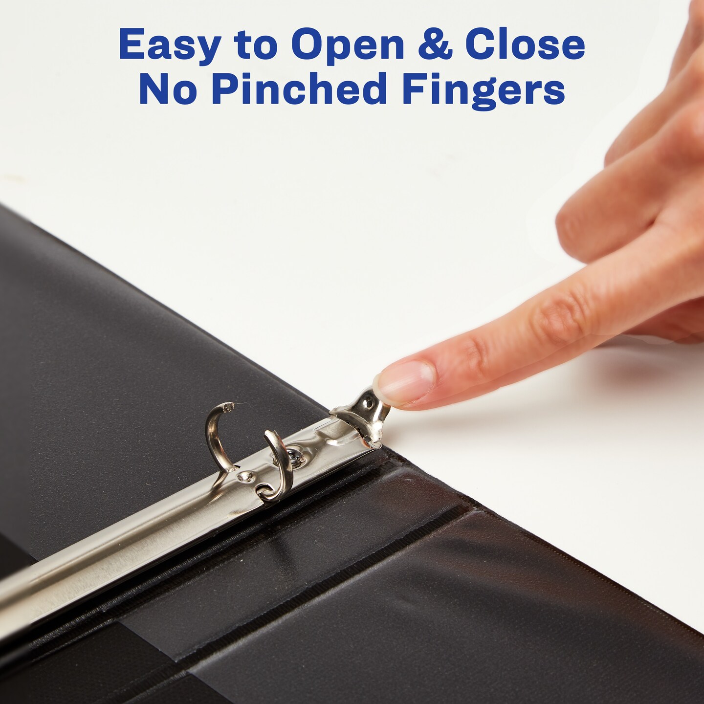 Avery 0.5&#x22; Economy View 3 Ring Binders, Round Rings, 100-Sheet Capacity, Black, 4 Pack (17701)