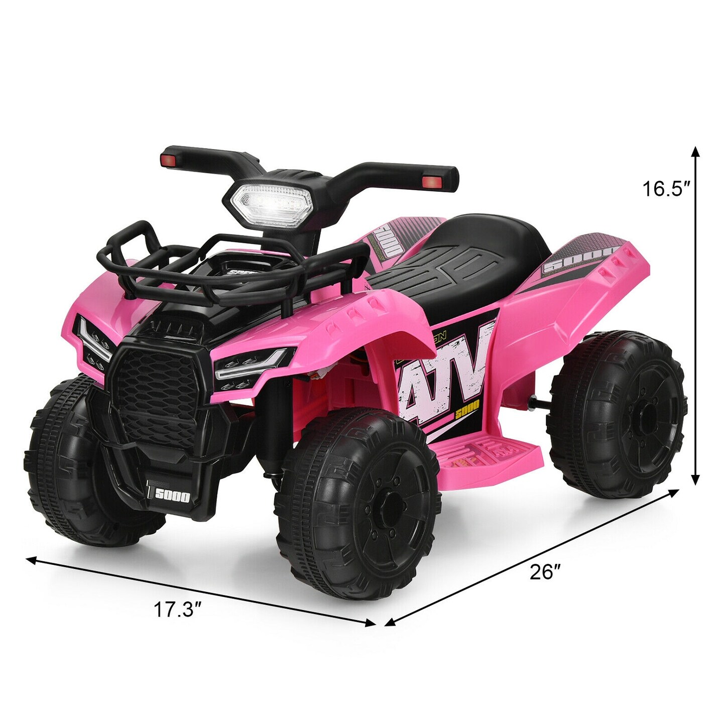 Multi-Functional 6V Kids Electric Ride On Car with LED Head Light and Charging Hole