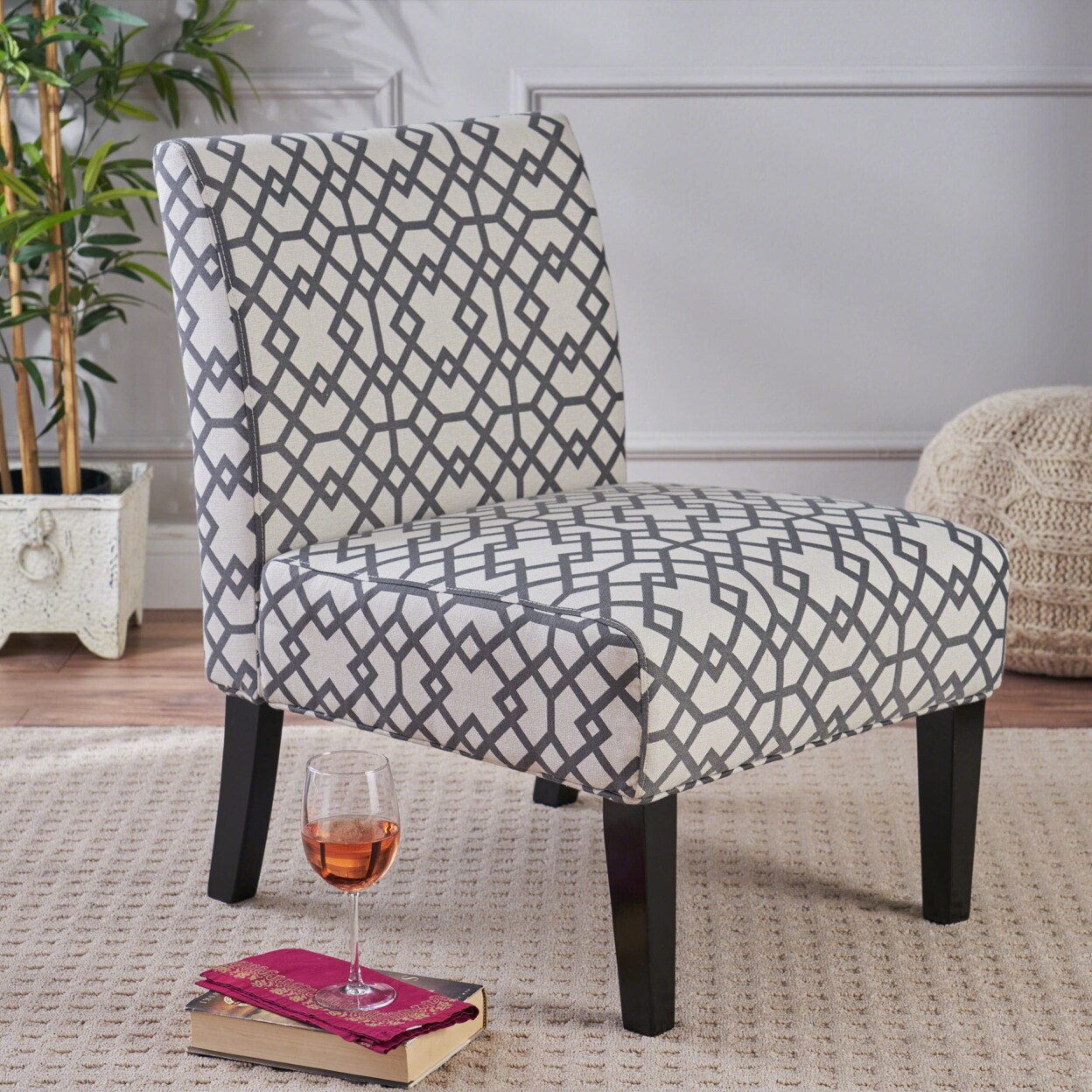 GDF Studio Kendal Geometric Patterned Fabric Accent Chair Michaels