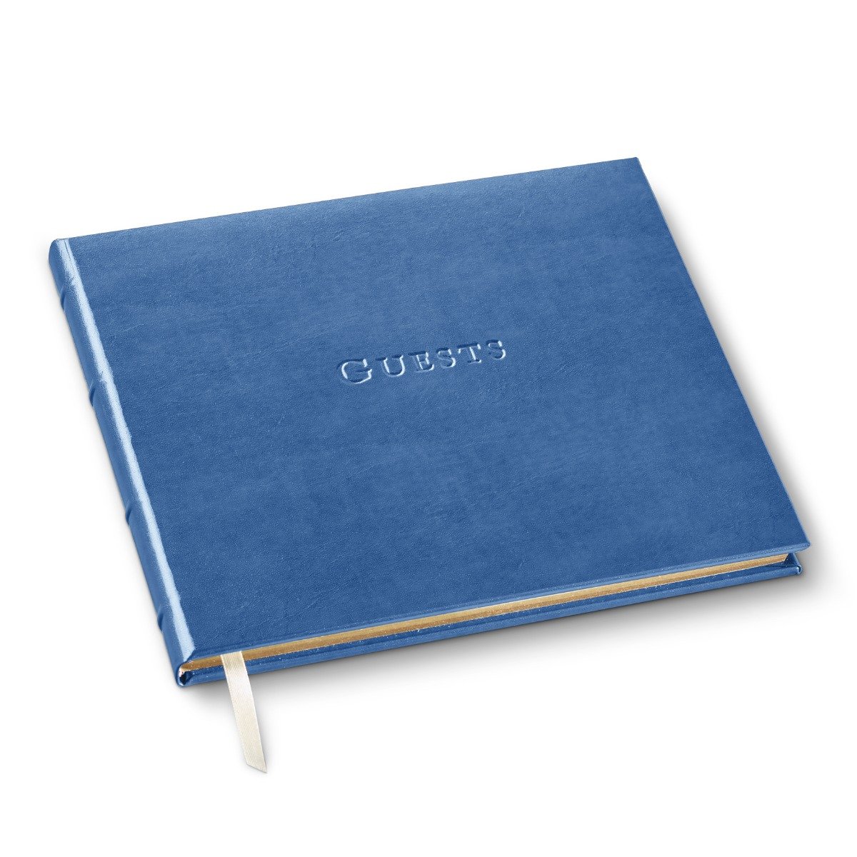 Gallery Leather Guest Book Special Events, add Photos, 192 Lined Pages, Bonded Leather, Hardcover, Gold-Gilded, Guestbook