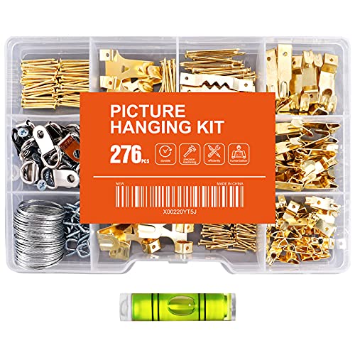 Hongway 276pcs Picture Hanging Kit, Picture Hanger Assortment