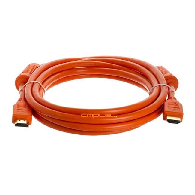 Cmple   - 28AWG High Speed HDMI Cable with Ferrite Cores - Orange - 10FT