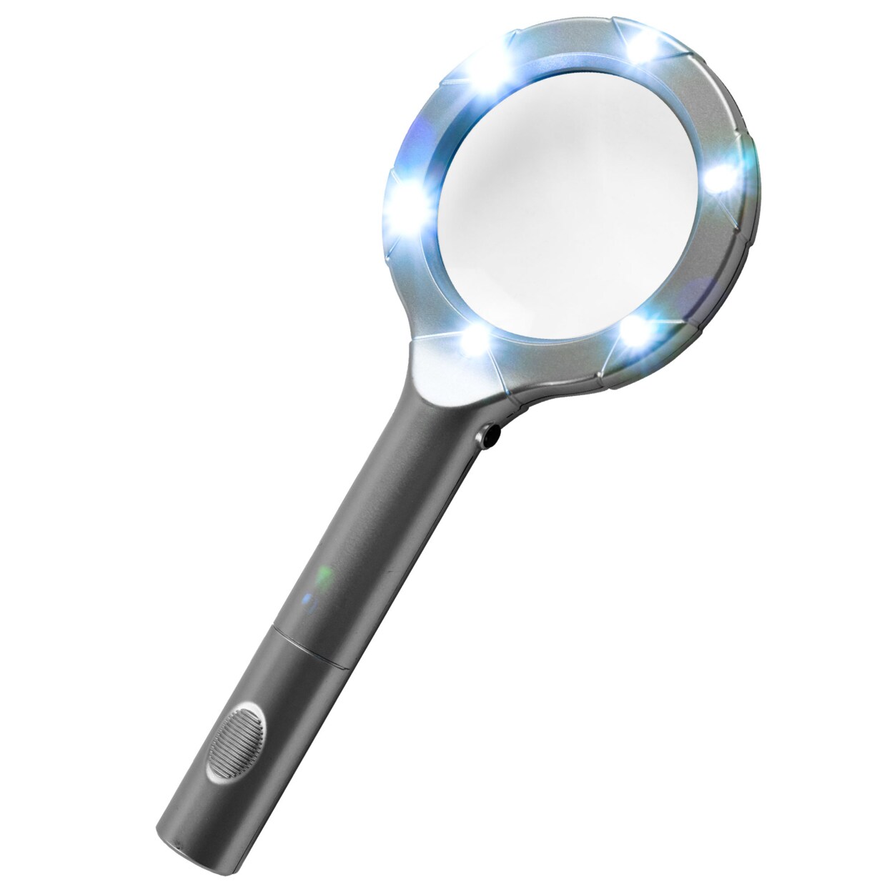 6 Led High Powered Magnifying Glass Battery Operated 8 Inch With Lights