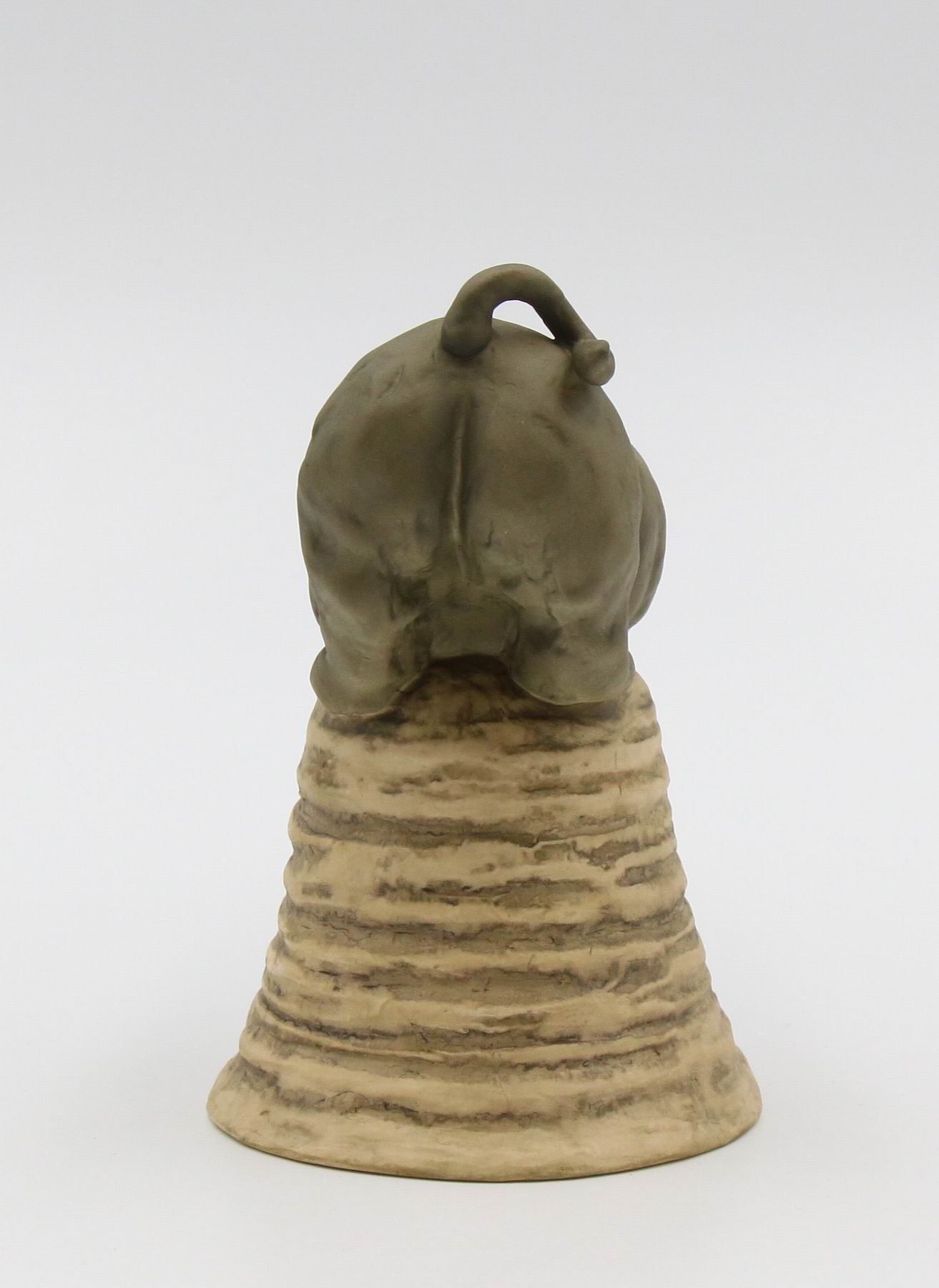 Ceramic Hippo Bell, Home D&#xE9;cor, Gift for Her, Gift for Mom, Nature Lover Gift, Vintage Decor