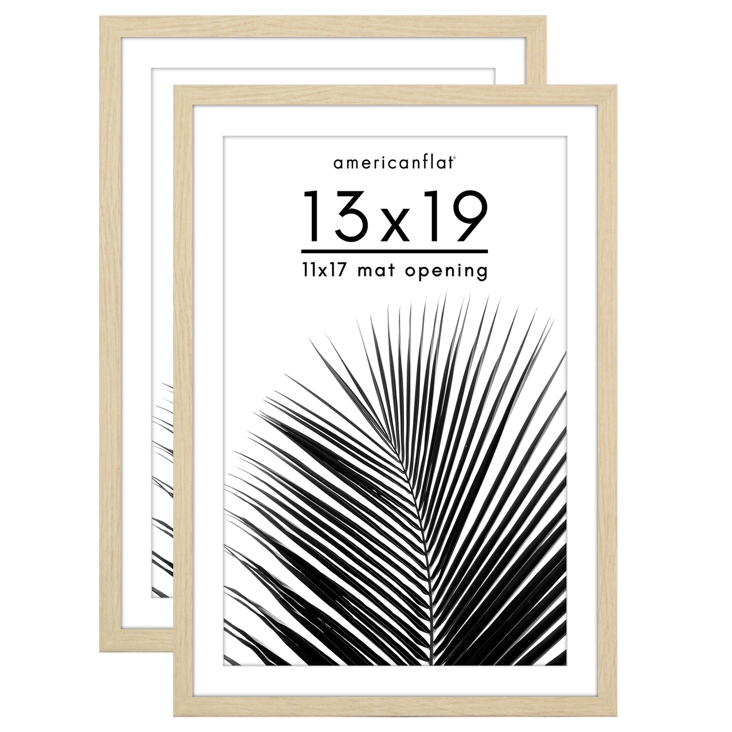 Americanflat 2 Pack of Picture Frames with Mat - Plexiglass Cover