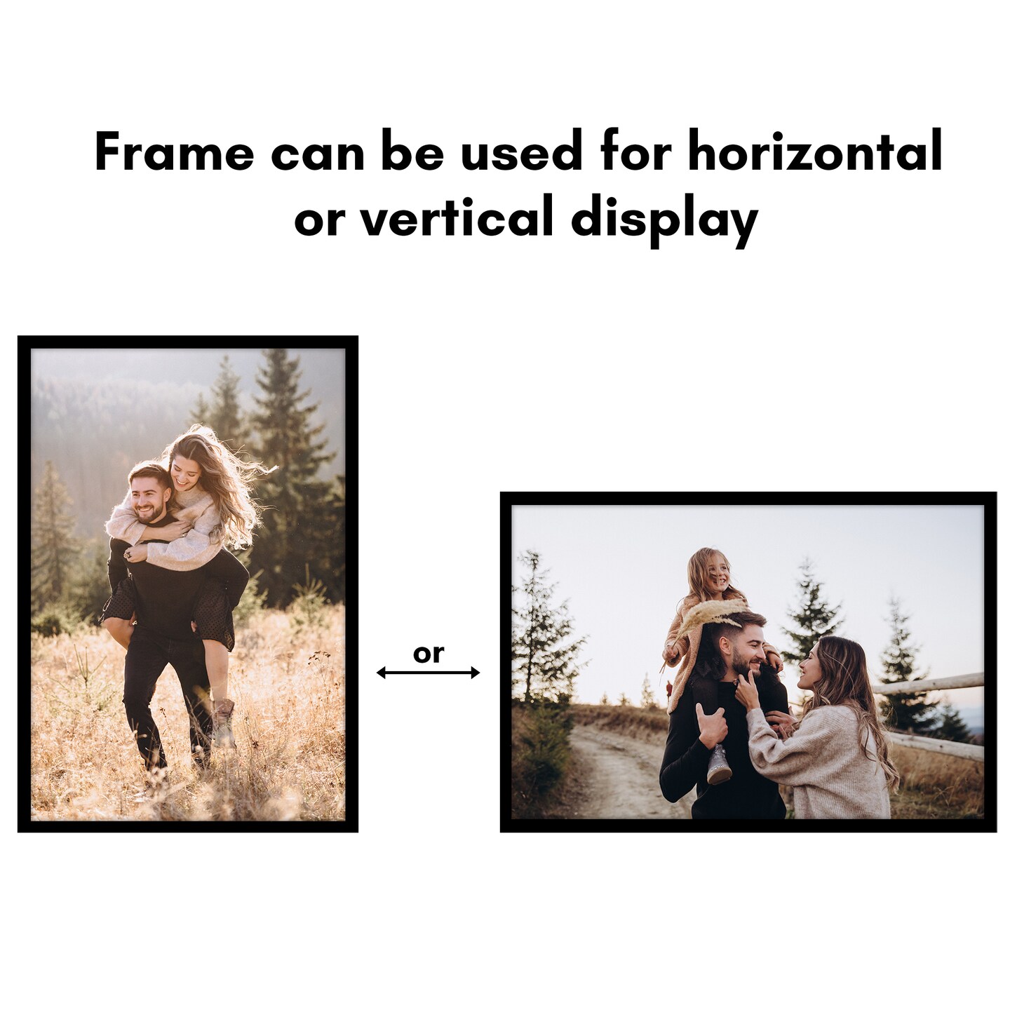 Americanflat Poster Frame - Perfect Frame for Photos and Artwork - Large Picture Frame - Polished Plexiglass - Hanging Hardware with Horizontal and Vertical Display