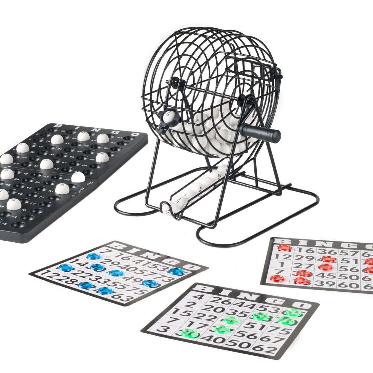 Hey! Play!   Complete Bingo Game Set 75 Balls Cage and 18 Cards