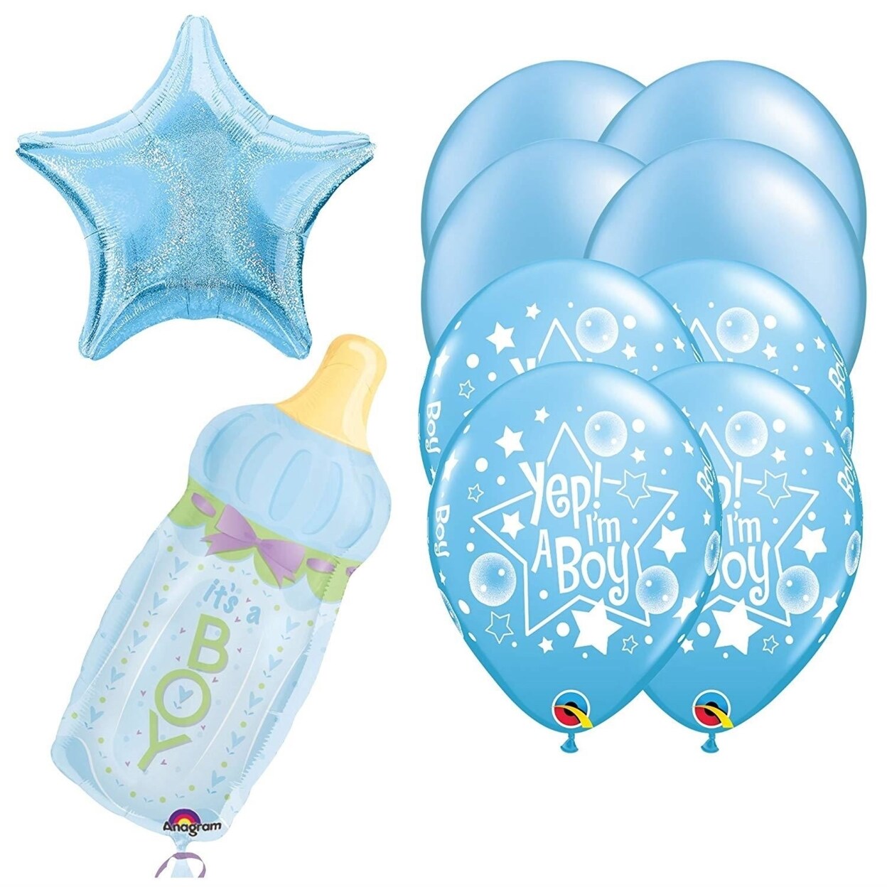 Mayflower Its a Boy Newborn Baby Balloon Kit 31&#x22; Bottle Bouquet