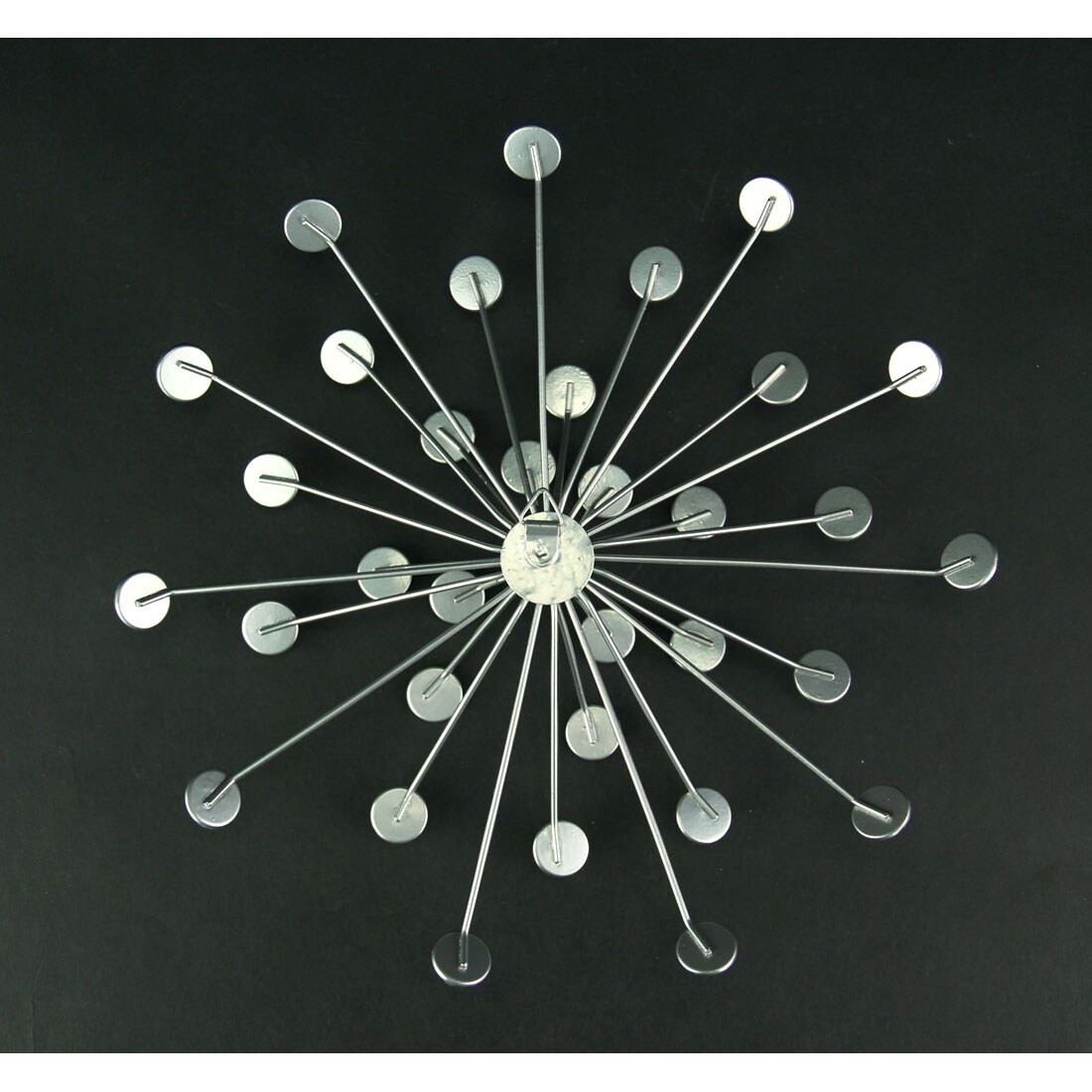 Jeweled Metal Bursting Star Wall Mounted Hanging Sculpture Set of 3 Burst