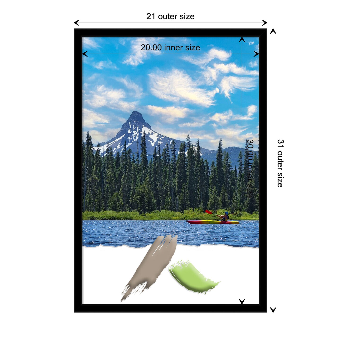 Jet Black Picture Frame, Photo Frame, Art Frame