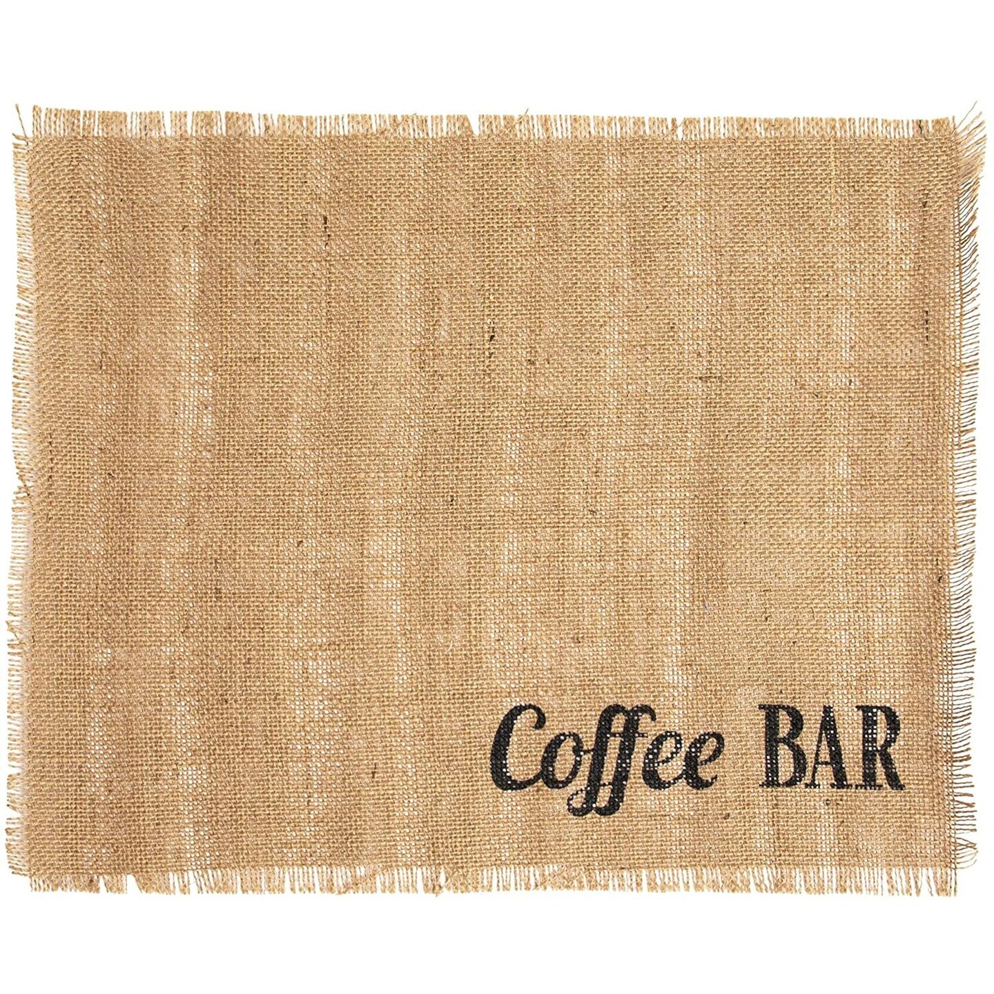 Woven Burlap Placemat, Coffee Bar (17.7 x 13.8 in)