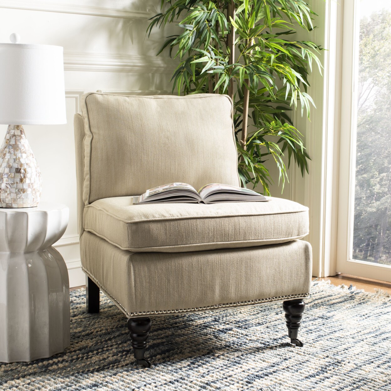 Safavieh   Randy Slipper Chair Beige
