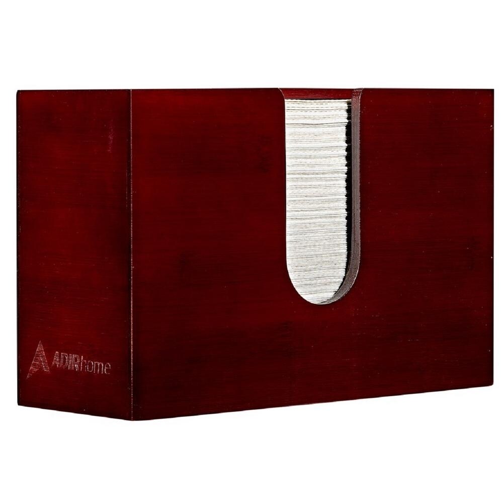 AdirHome   Espresso Bamboo Paper Towel Dispenser 2 Pack