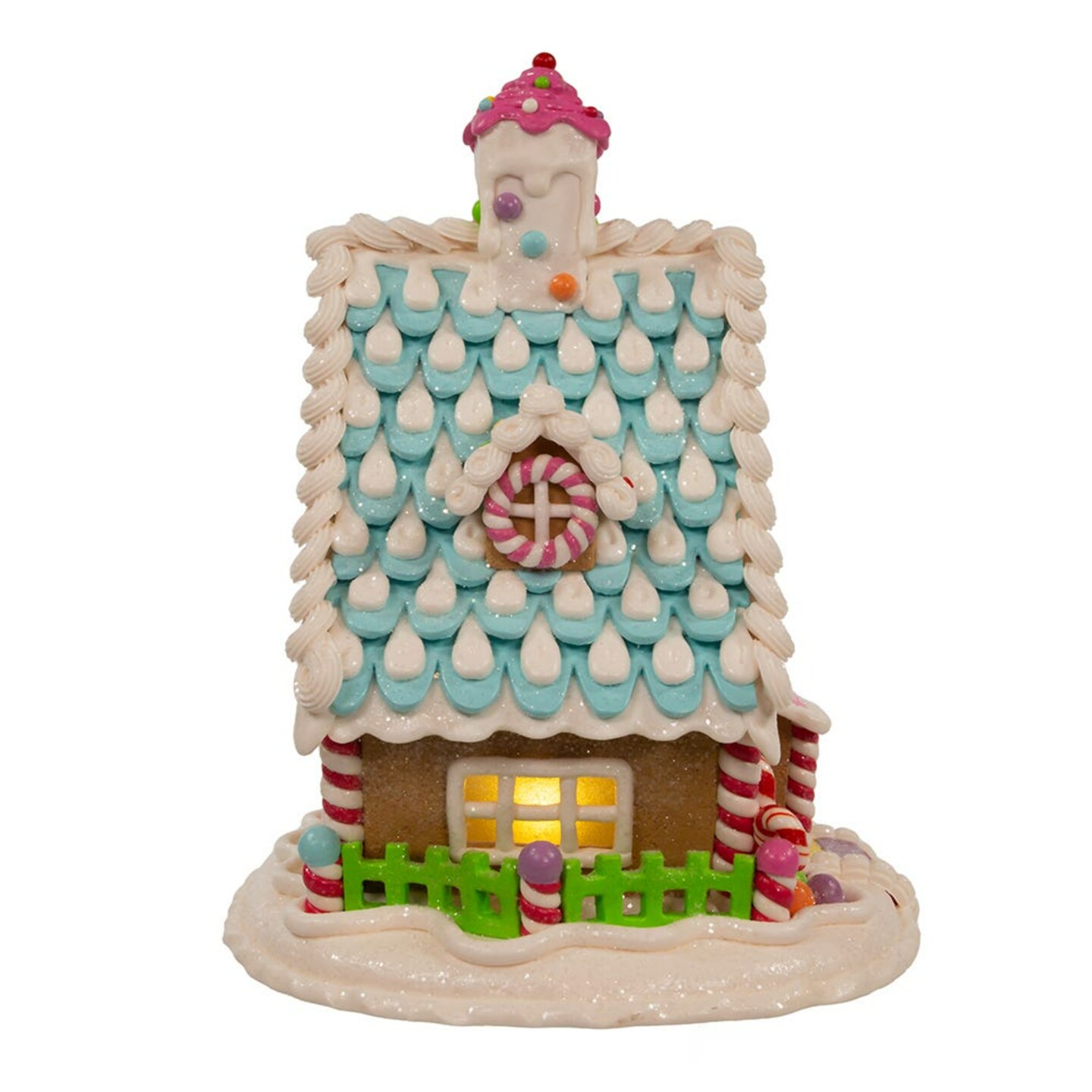 KSA 11.5&#x22; Battery Operated Candyland Gingerbread House Tabletop Decoration