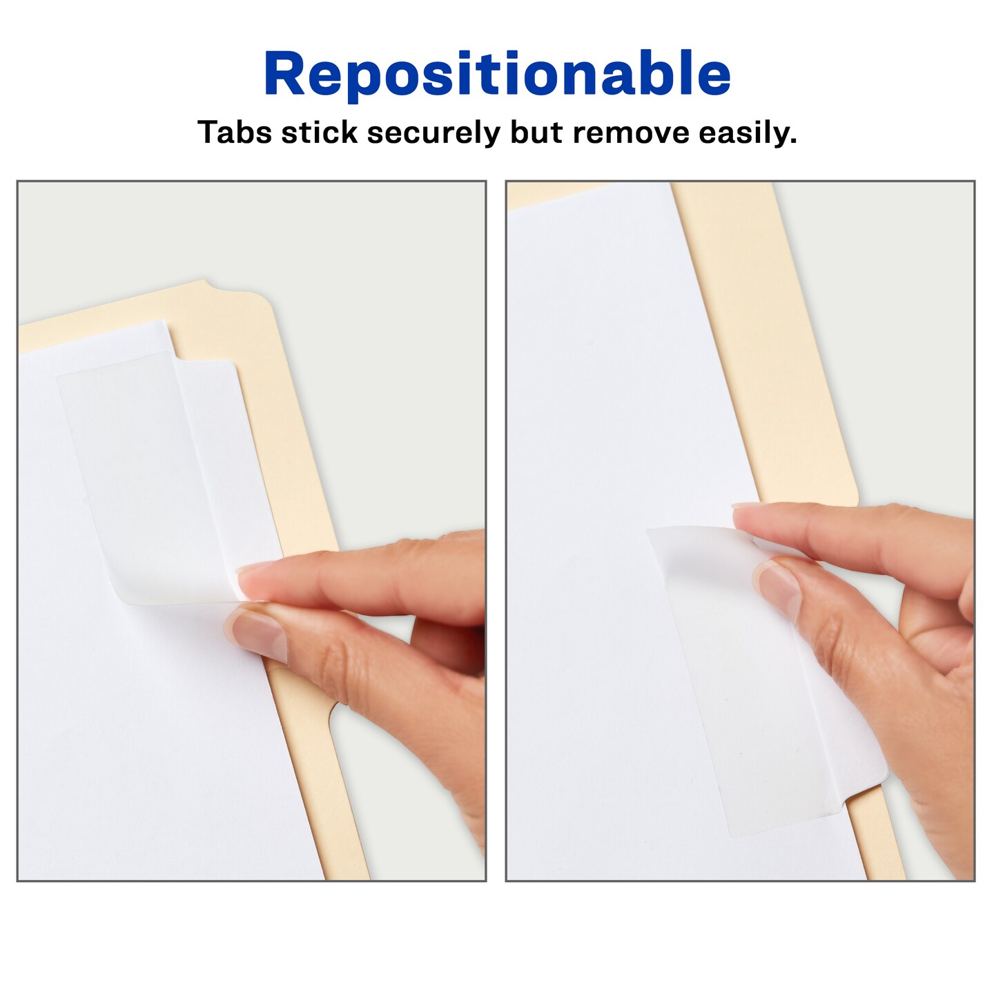 Avery Ultra Tabs, File Tabs, 3&#x22; x 1.5&#x22;, 2-Side Writable, White, 24 Tabs Per Pack, 2-Pack, 48 Self Adhesive Tabs Total (34777)