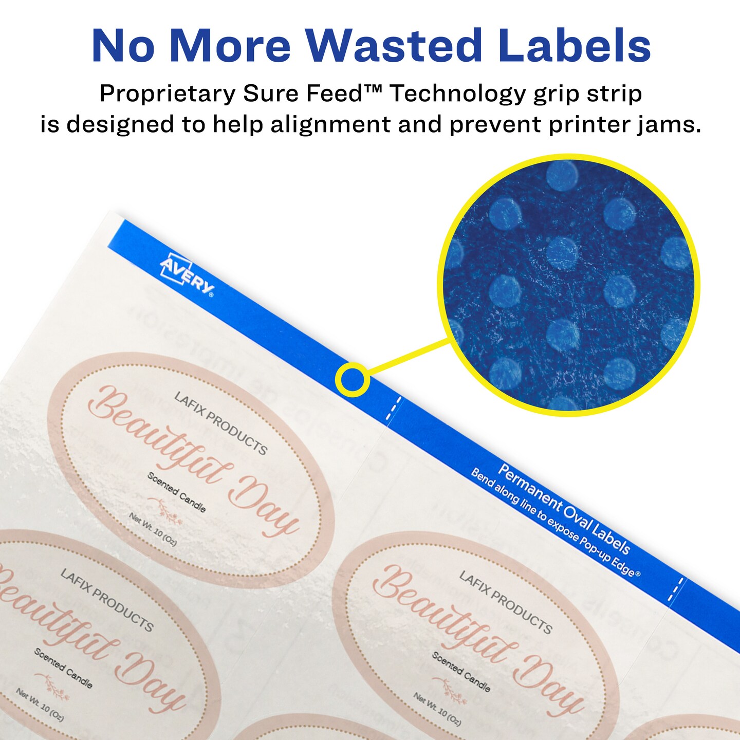Avery Printable Blank Oval Labels, 1.5" x 2.5", Glossy Crystal Clear, 180 Customizable Labels (22854)
