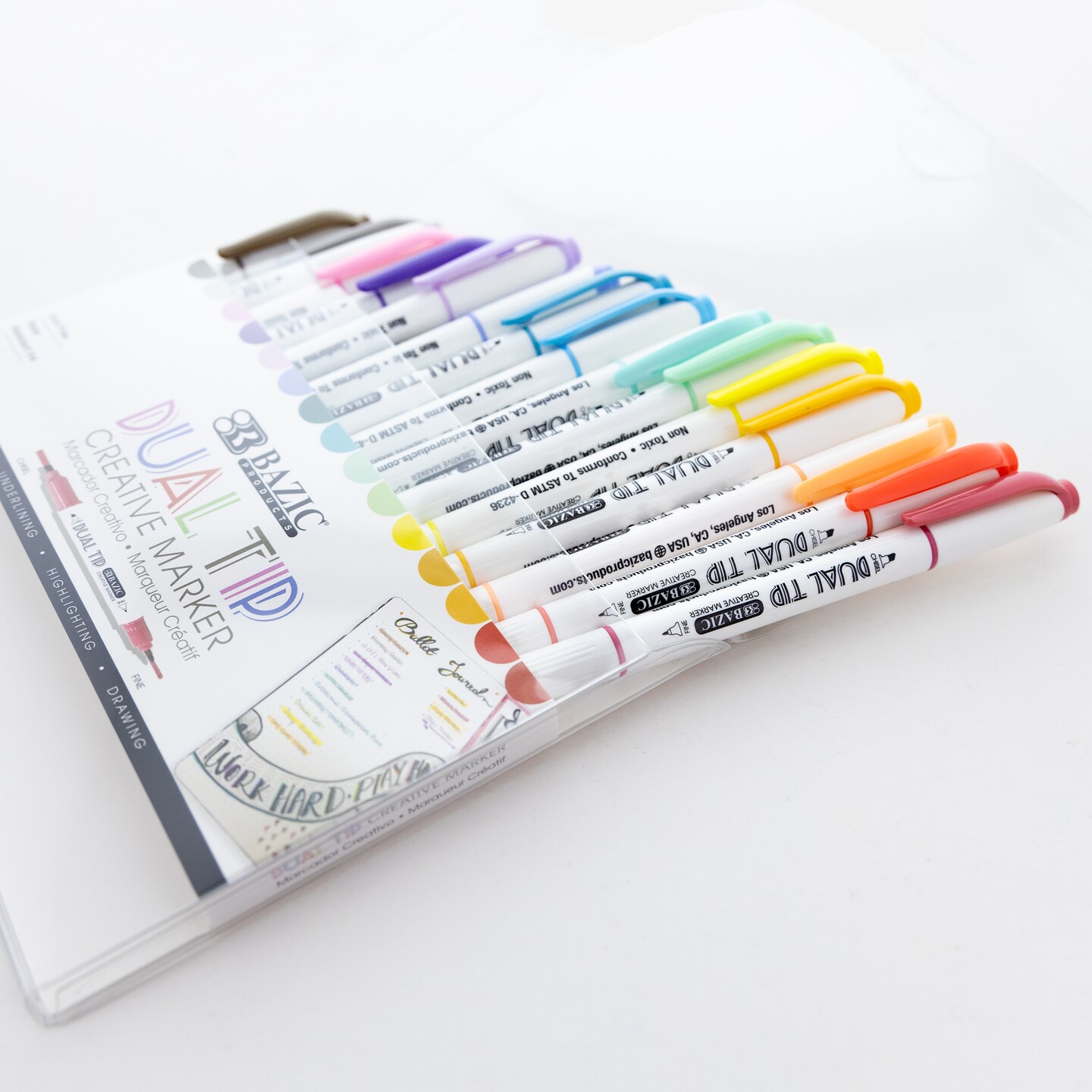 BAZIC Dual Tip Creative Markers 15 Colors