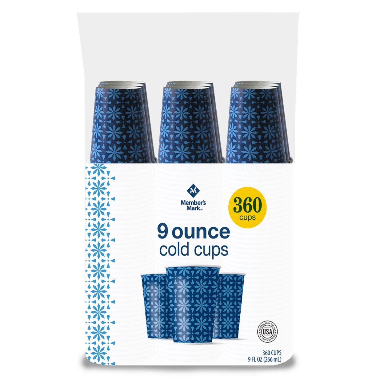 Members Mark Printed Paper Bath Cold Cup 9 Ounce (360 Count)