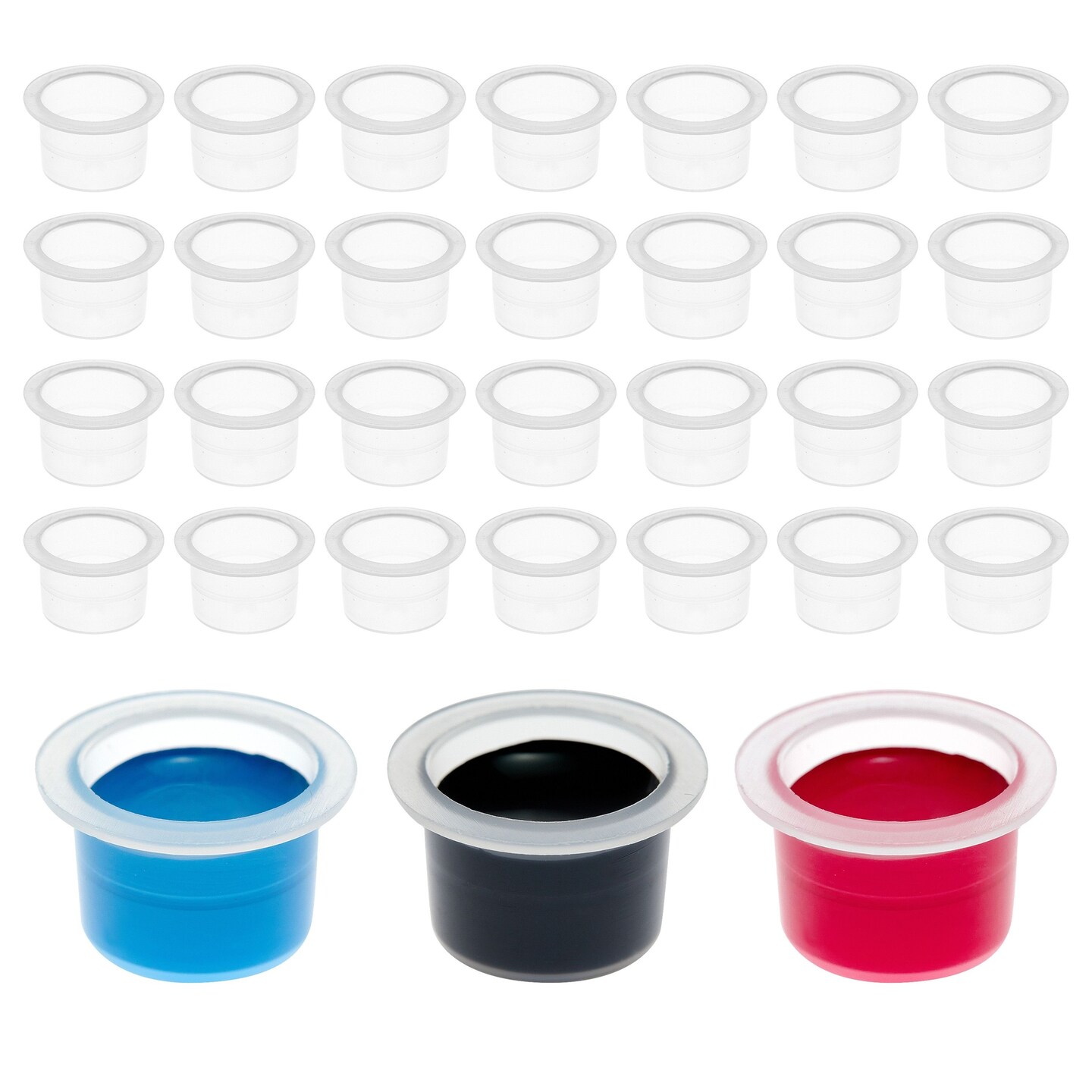 1000 Pack Medium Disposable Tattoo Ink Caps, Pigment Cups for Microblading (17mm)