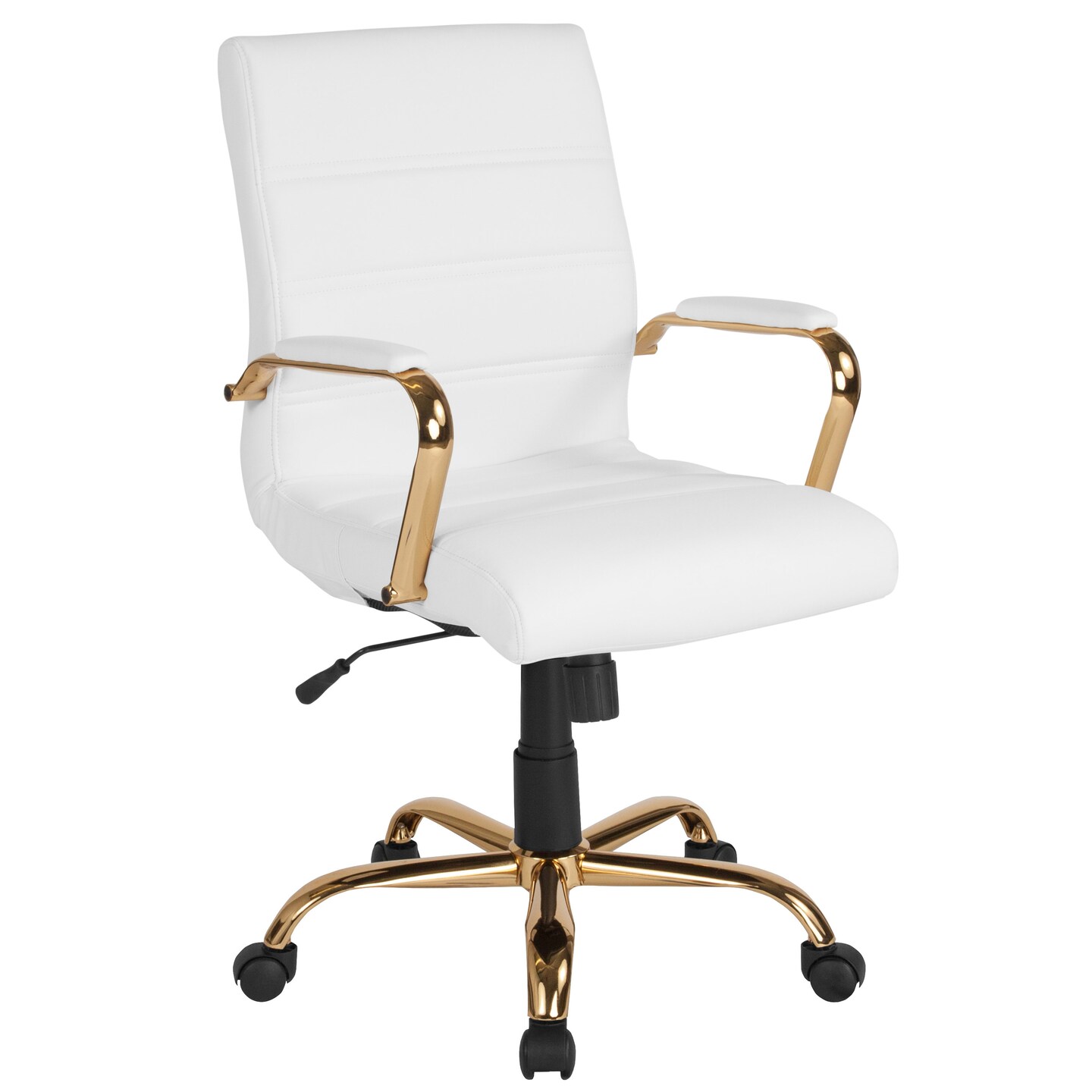 Merrick Lane Milano Contemporary Mid-Back Home Office Chair with Padded Arms