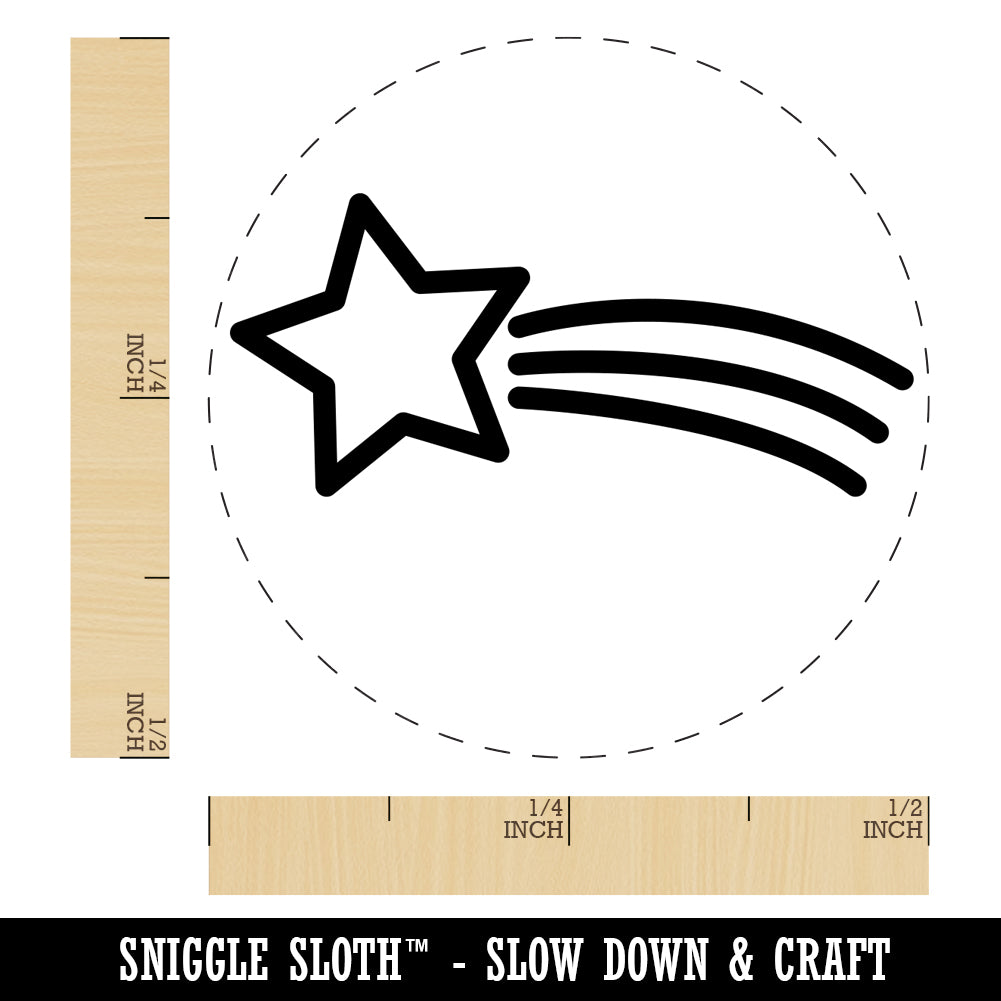 Shooting Star Self-Inking Rubber Stamp for Stamping Crafting Planners