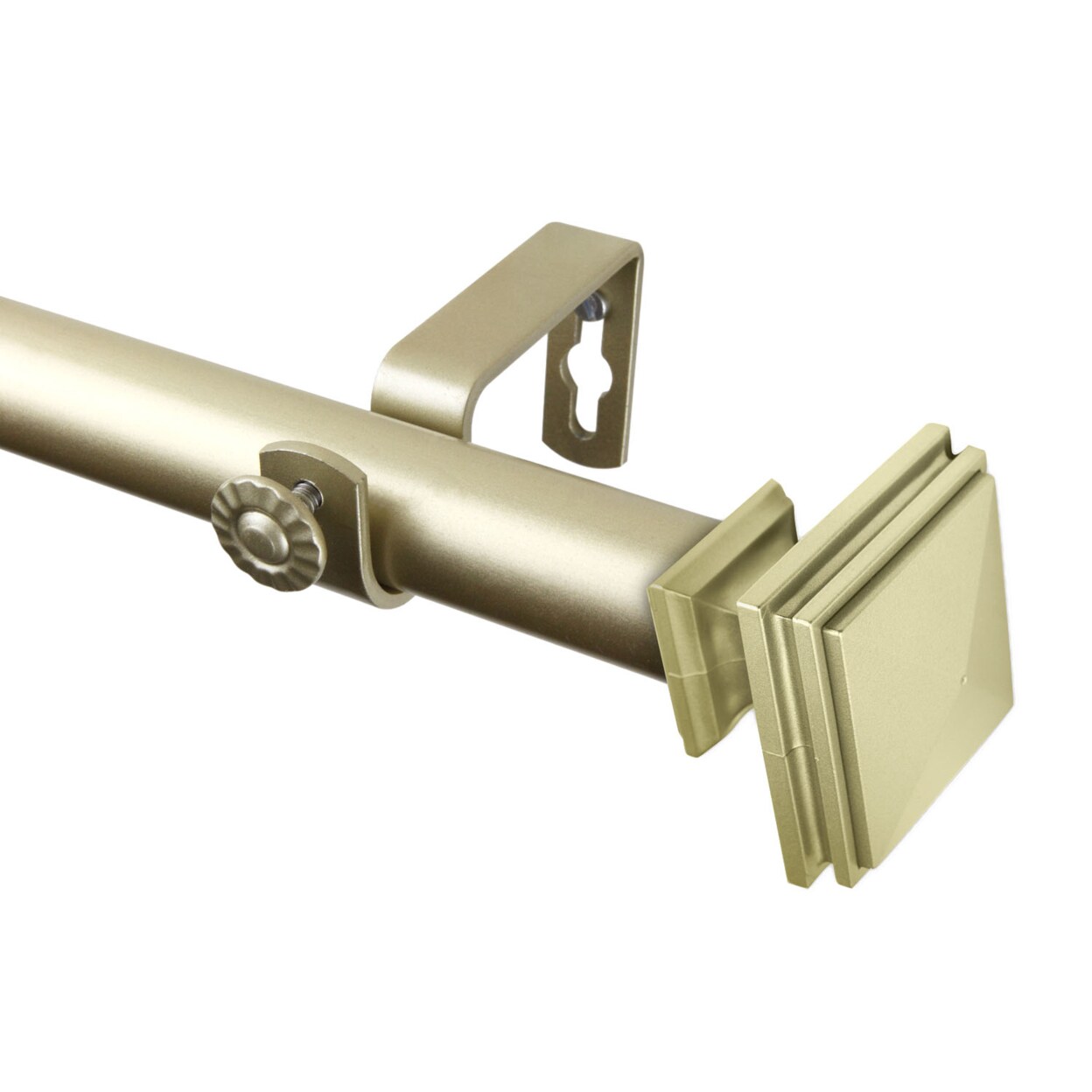 Rod Desyne   Bedpost 1&#x22; Curtain Rod - Light Gold