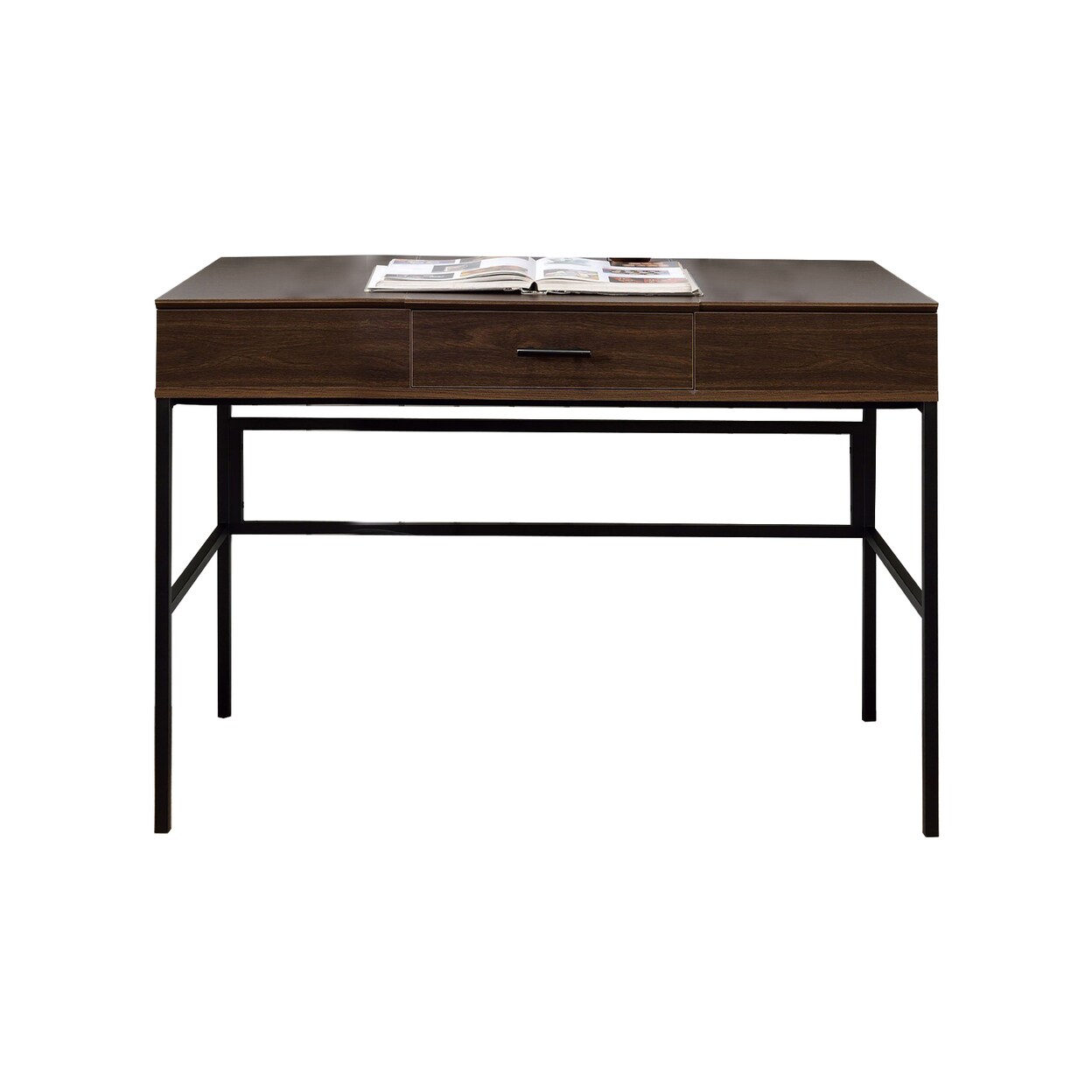 Saltoro Sherpi Writing Desk with Lift Top Storage and USB Plugin, Brown-