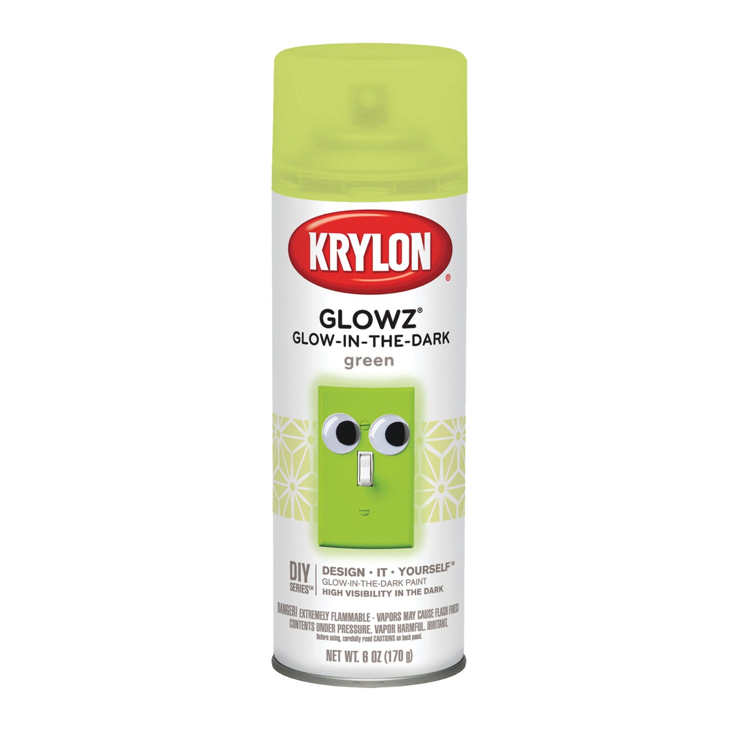 Krylon Glowz Spray Paint, 6 oz., Green