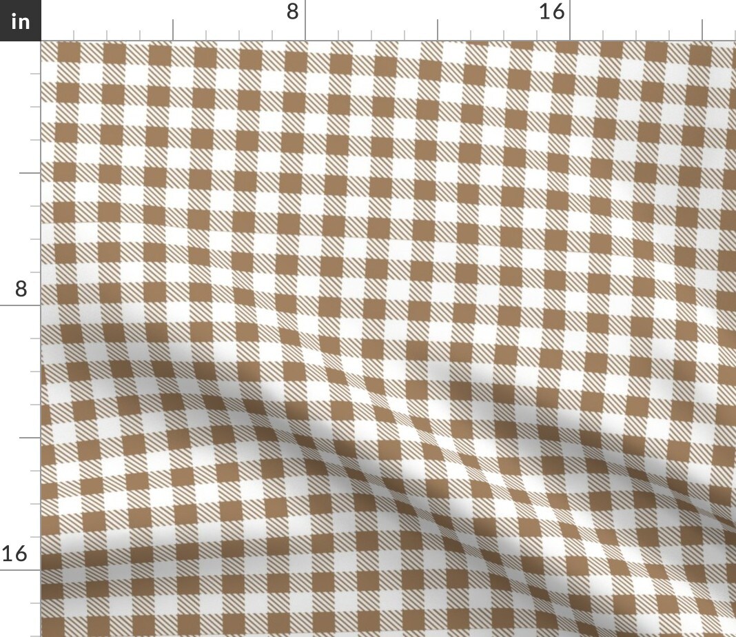 Neutral Squares Checkered Earth Tones Custom Printed Fabric by Spoonflower Various Fabrics by the Yard or Fat Quarter