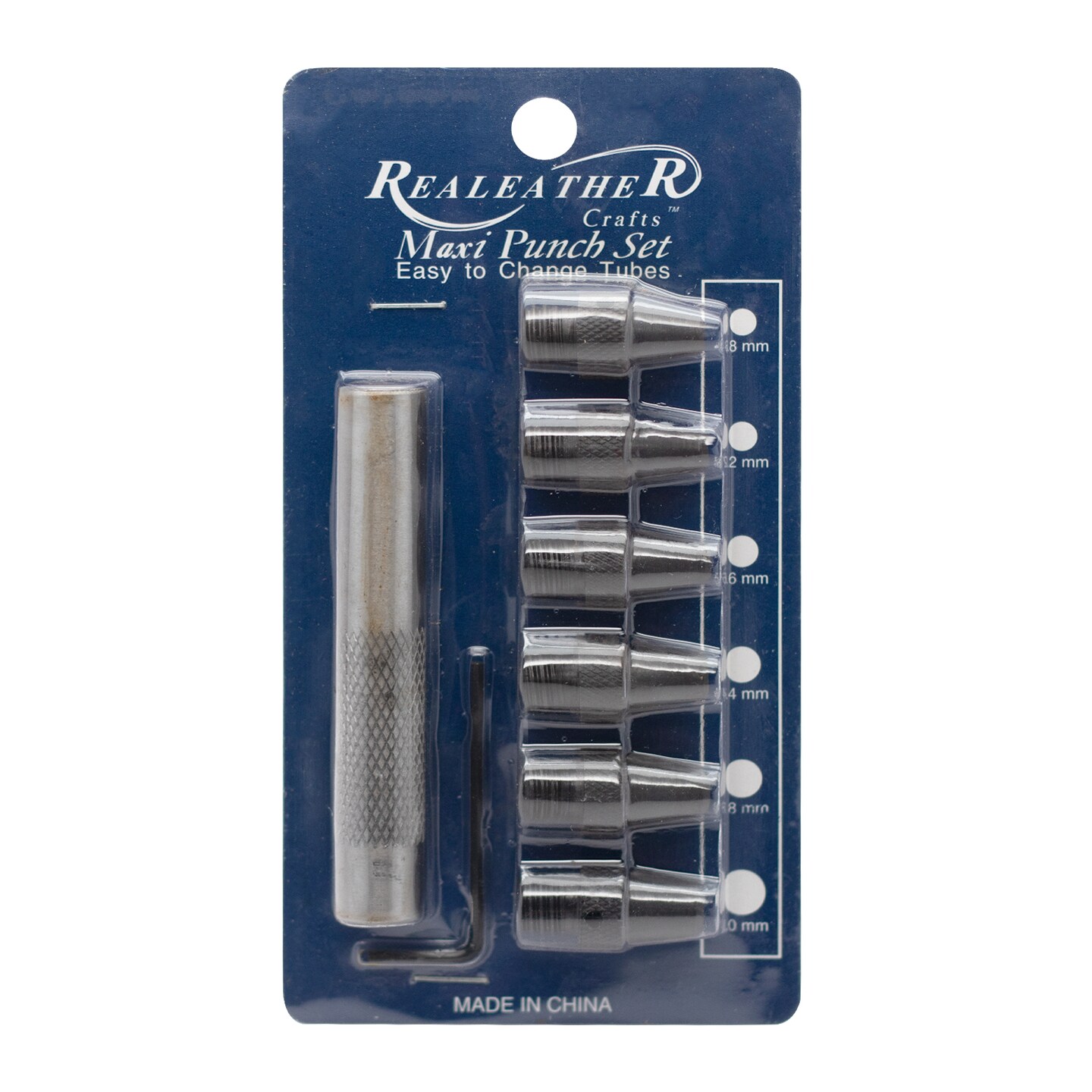 Realeather Leather Punch Set, Maxi, 8-Pieces