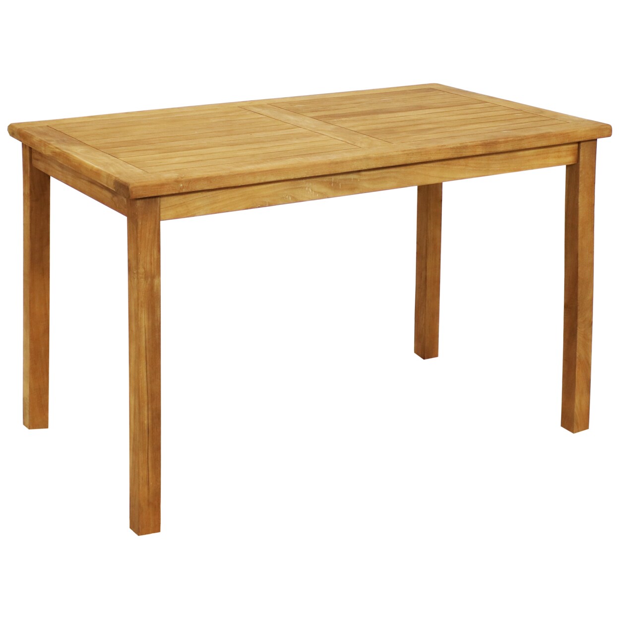 Sunnydaze 47.25 In Solid Teak Rectangular Patio Dining