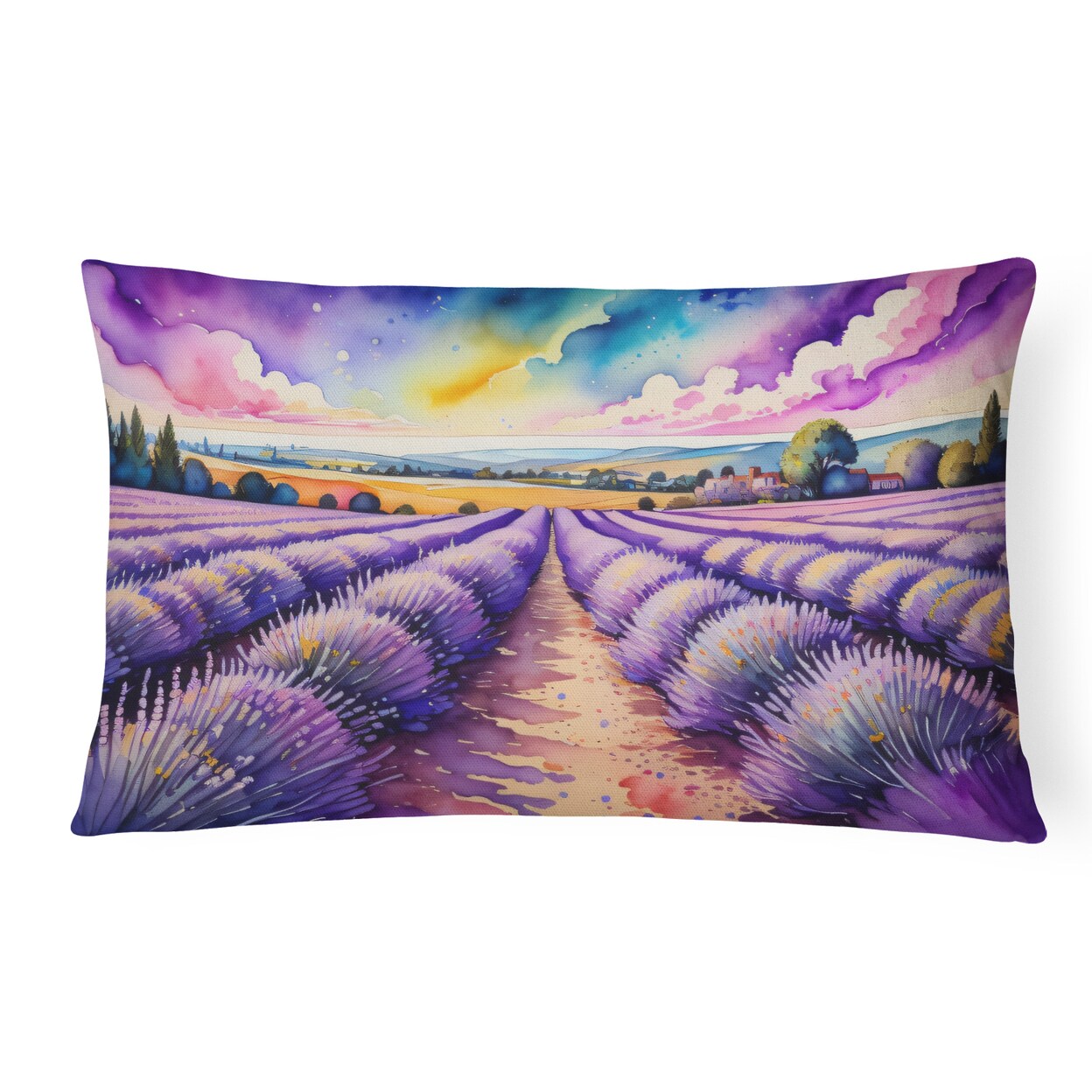 Caroline&#x27;s Treasures English Lavender in Color Fabric Decorative Pillow