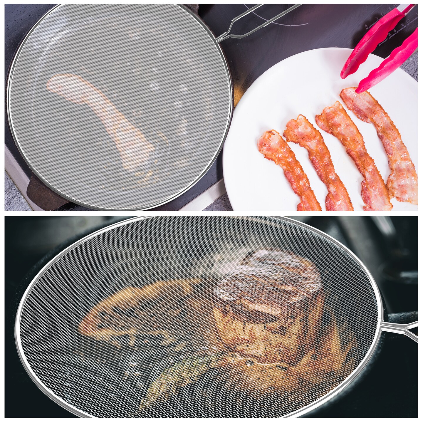 Classic Cuisine Splatter Screen Set 3 Sizes Stainless Steel Grease Catcher Guards