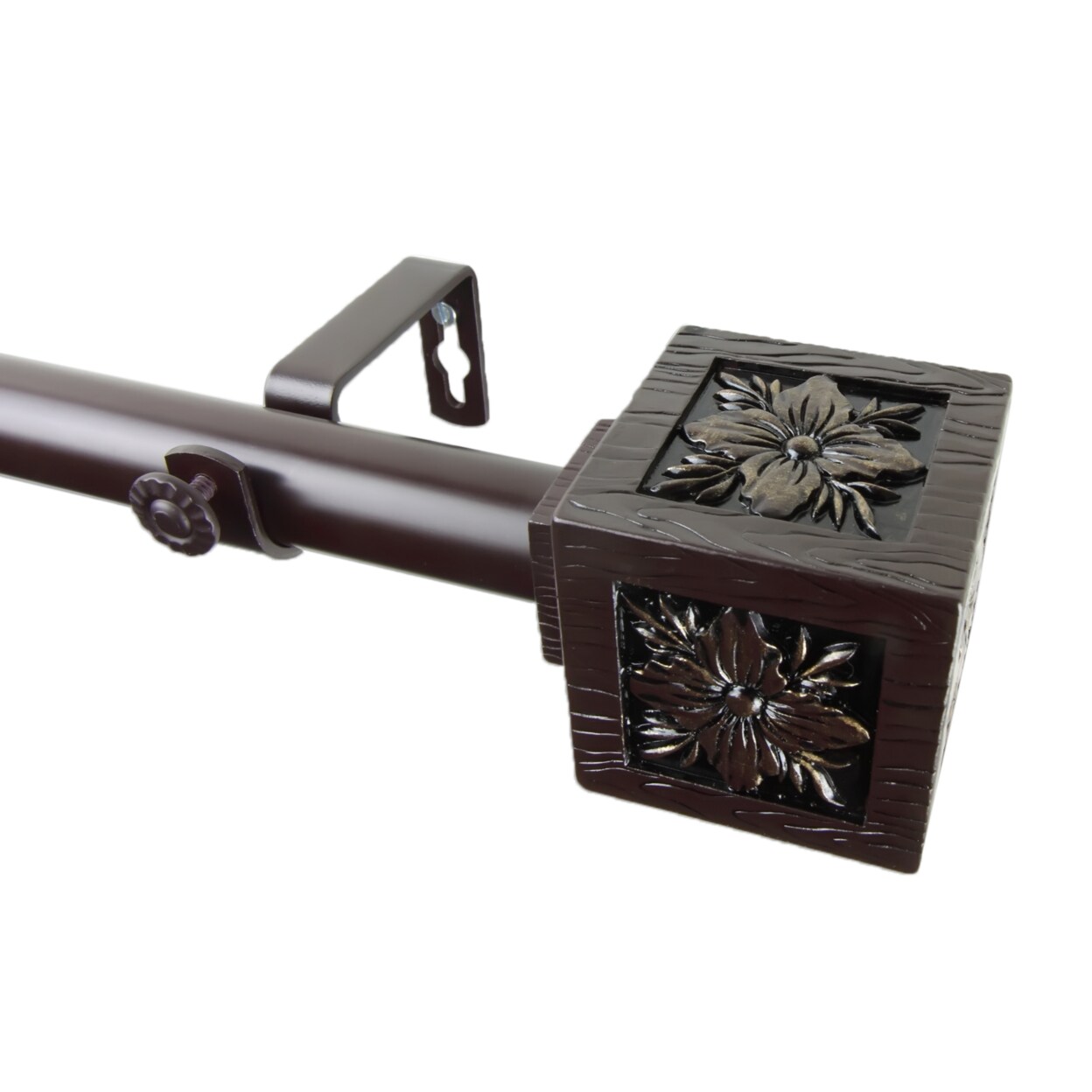 Rod Desyne Ophelia Curtain Rod 28-48 inch - Mahogany
