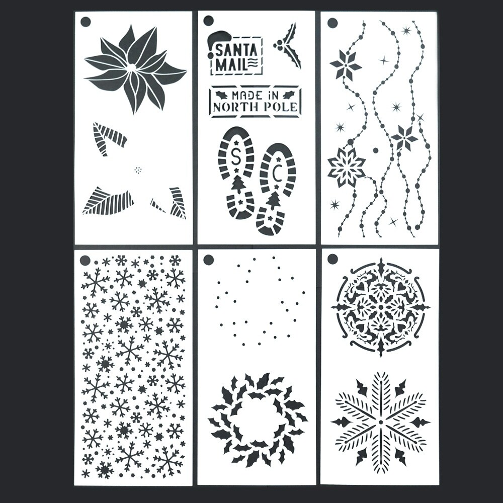 Elizabeth Craft Stencils 6/Pkg-Journal Stencils 2