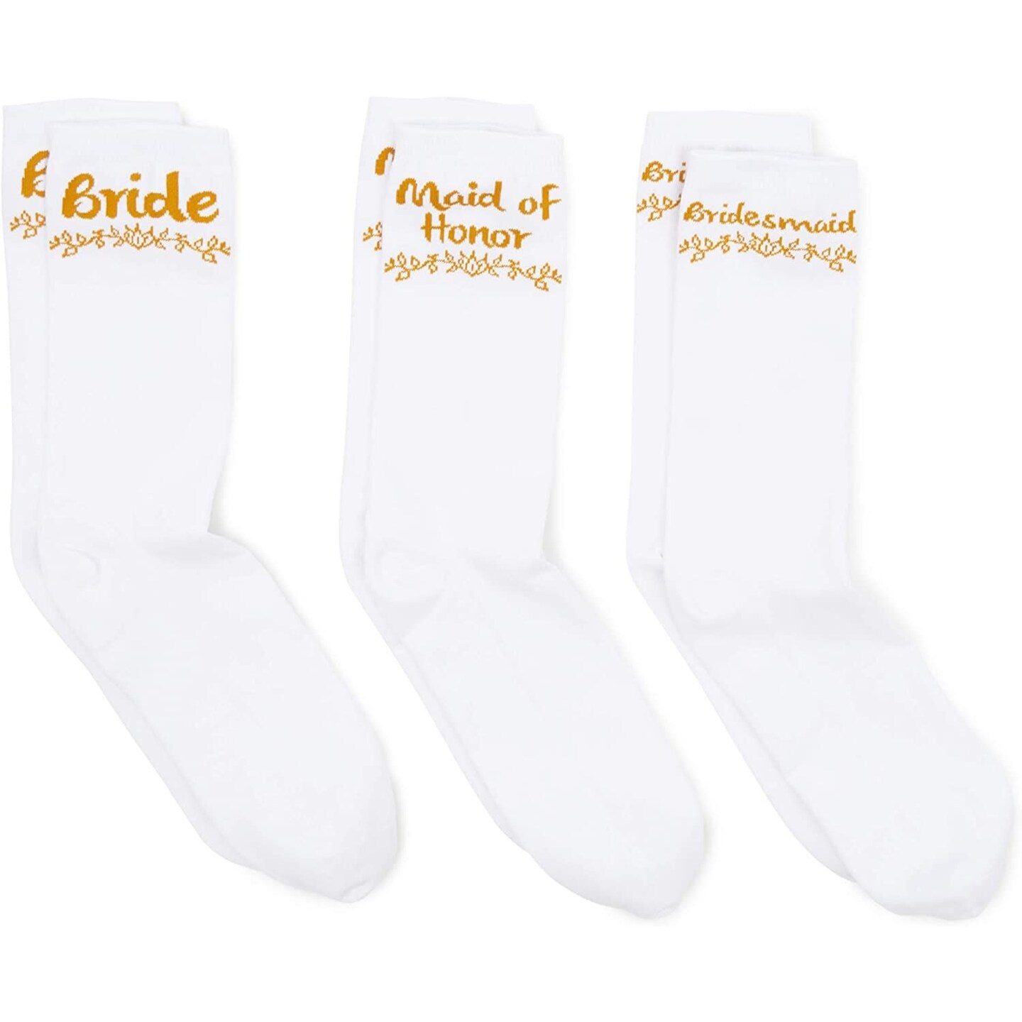 Bridal Party Socks for Maid of Honor &#x26; Bridesmaid Gifts (3 Pairs)