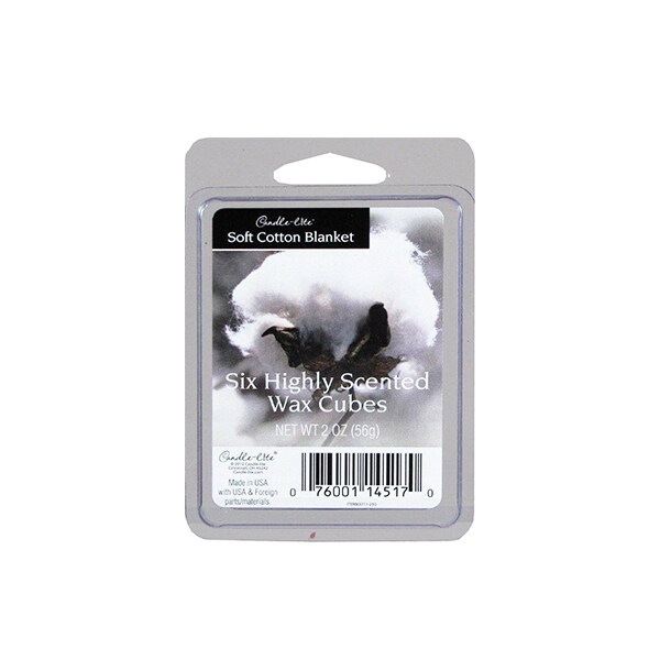 Candle-Lite Six Highly Scented Wax Cubes- Soft Cotton Blanket