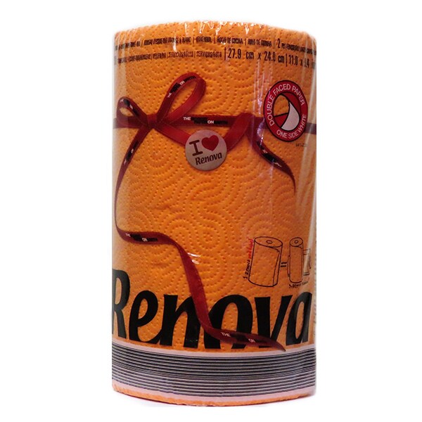 Renova   Red Label Paper Towel- Orange (120 Sheets)