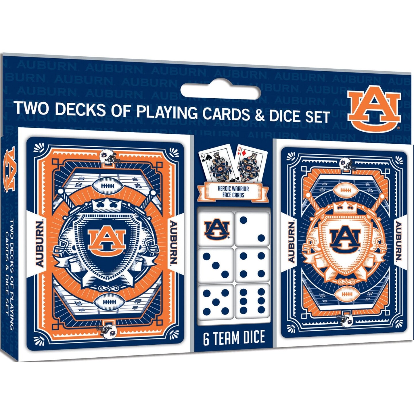 MasterPieces Auburn Tigers - 2-Pack Playing Cards and Dice Set