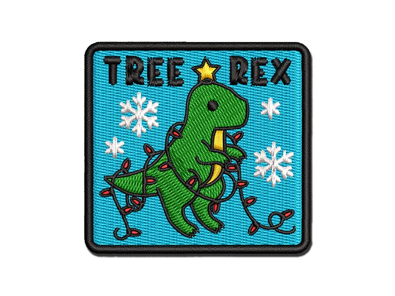 Christmas Tree Rex T-Rex Tyrannosaurus Dinosaur Pun Multi-Color ...