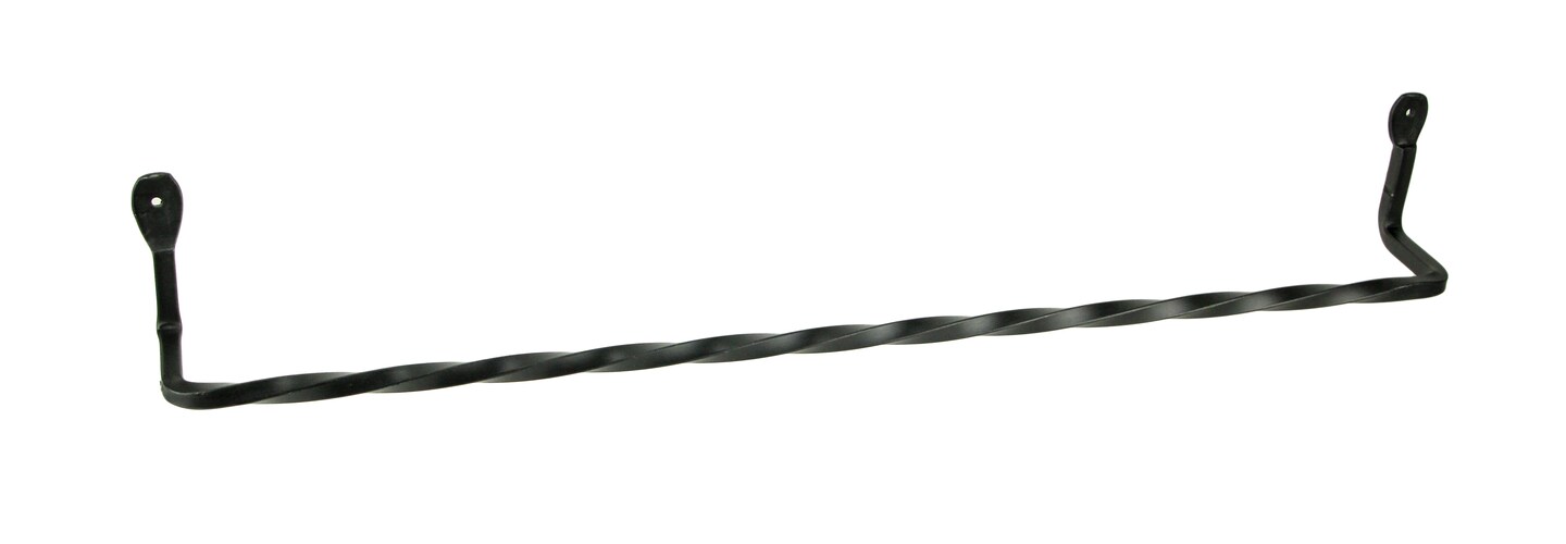 Hand Forged Wrought Iron Wall Mounted Towel Holder Primitive Decor 25 inch