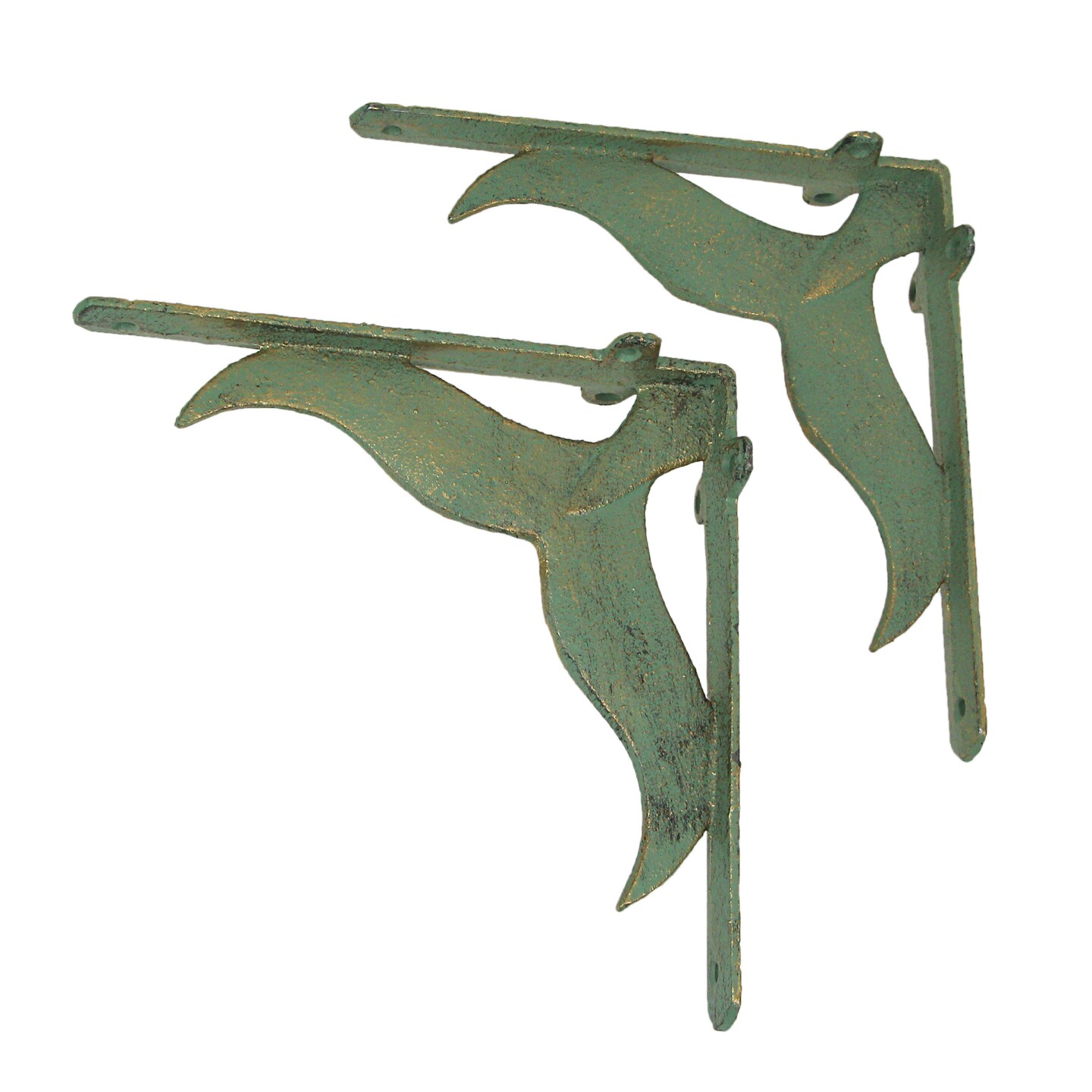 Set of 2 Cast Iron Whale Tail Wall Bracket Shelf Decor Michaels