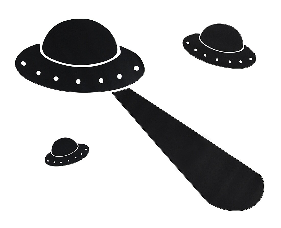 Children`s Chalkals Alien Invasion Spaceship Chalkboard Wall Decals
